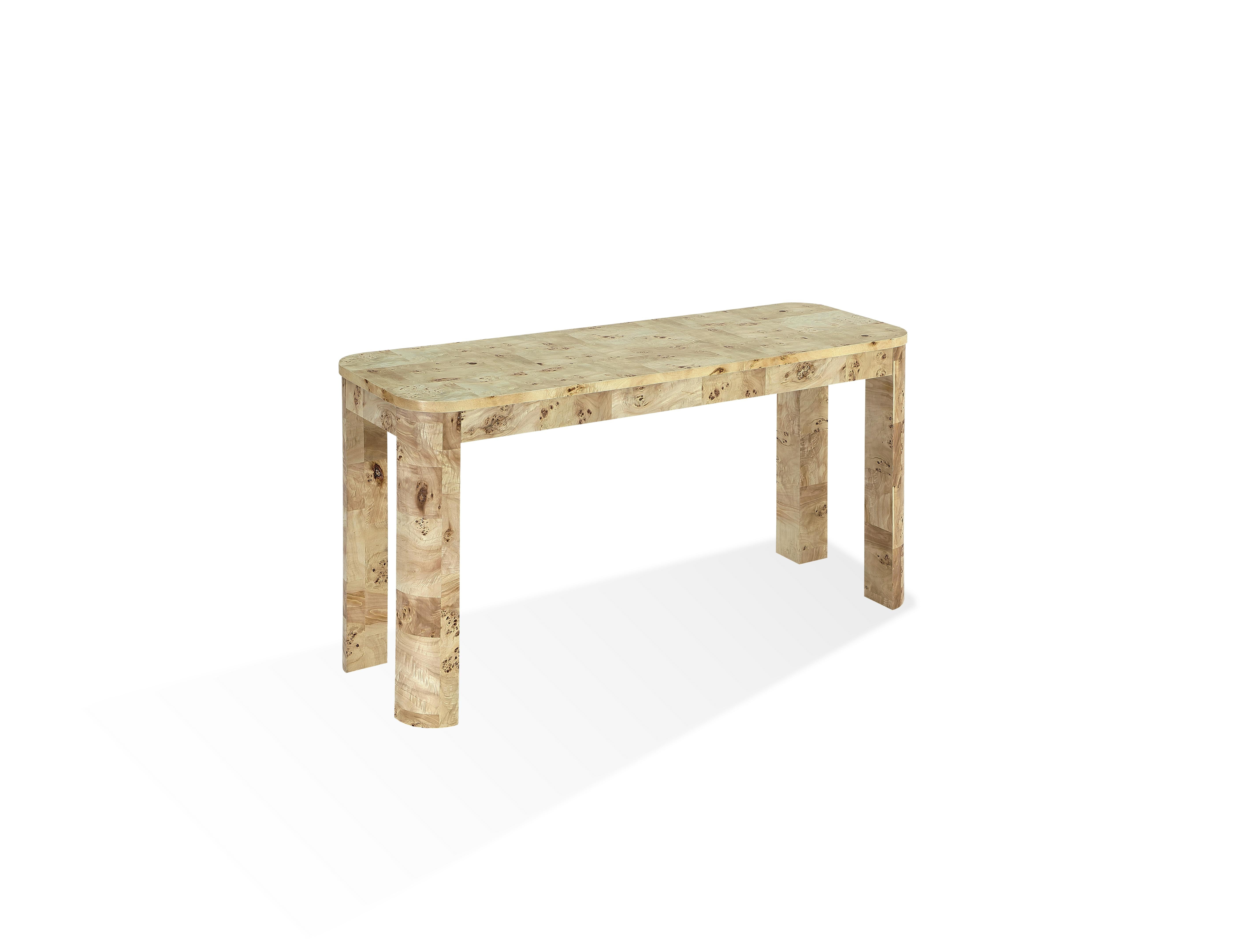 Cosmo Mappa Burl Console Table in Amber Kiss - What A Room