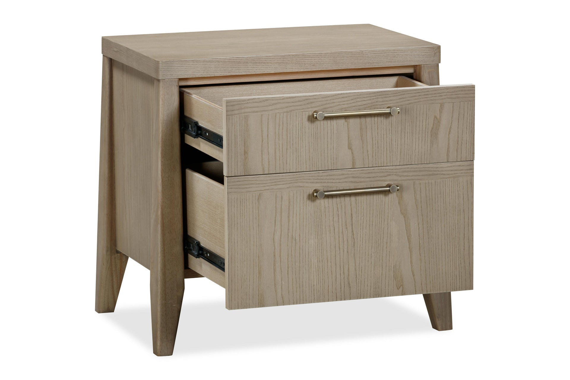 Sumire Two Drawer Ash Wood Nightstand in Ginger - What A Room