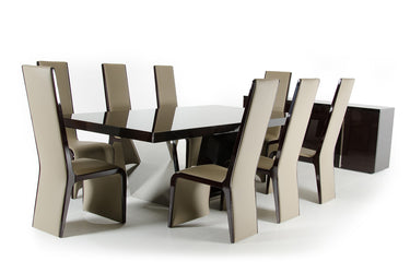 Modrest Christa Modern Ebony High Gloss Dining Table - What A Room