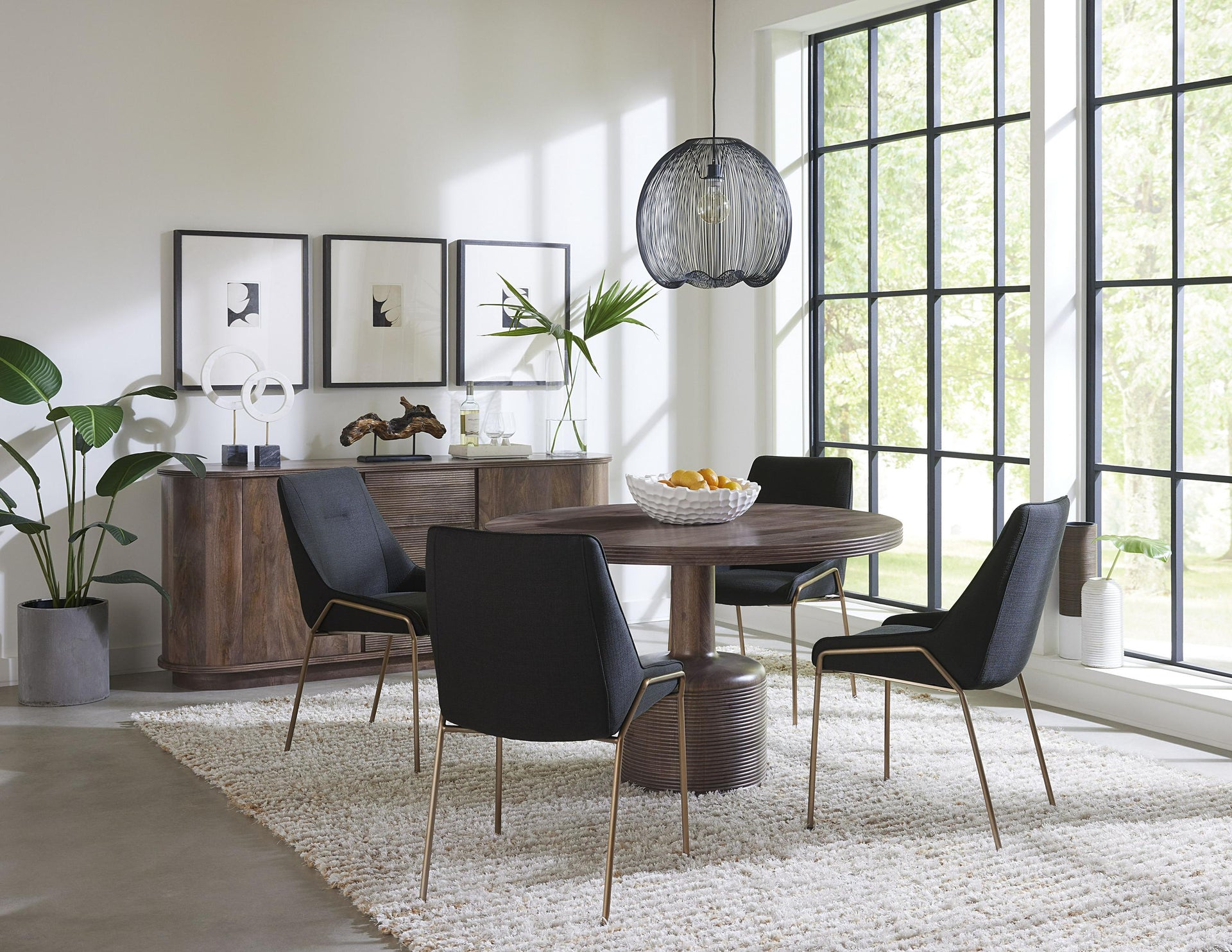 Liyana Solid Wood Round Dining Table in Natural Tan - What A Room