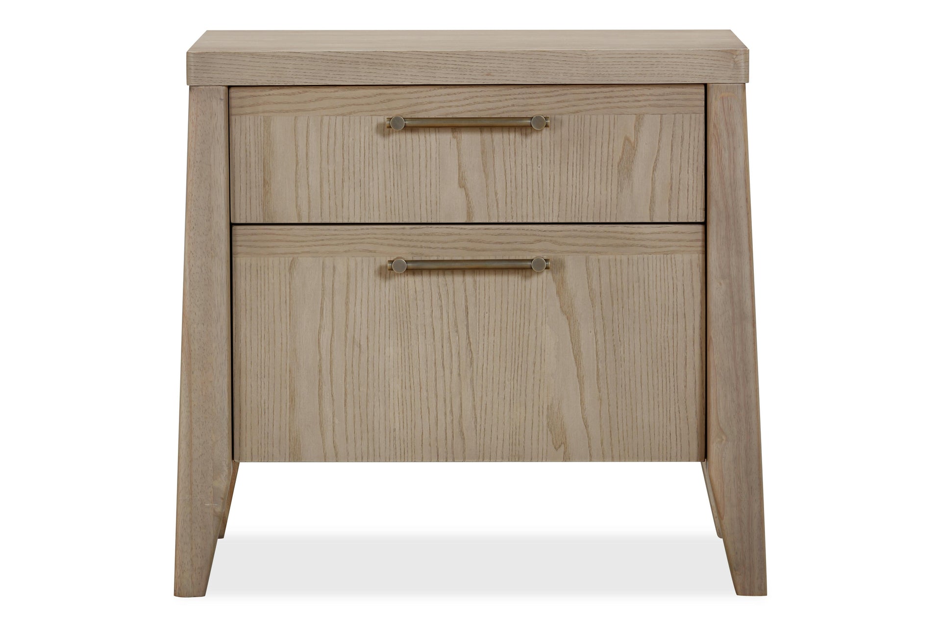 Sumire Two Drawer Ash Wood Nightstand in Ginger - What A Room