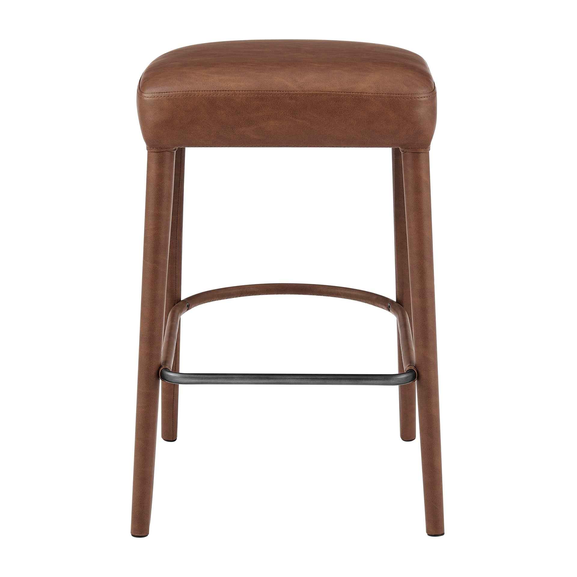 Rylee Faux Leather Backless Counter Stool (Set of 2) - What A Room
