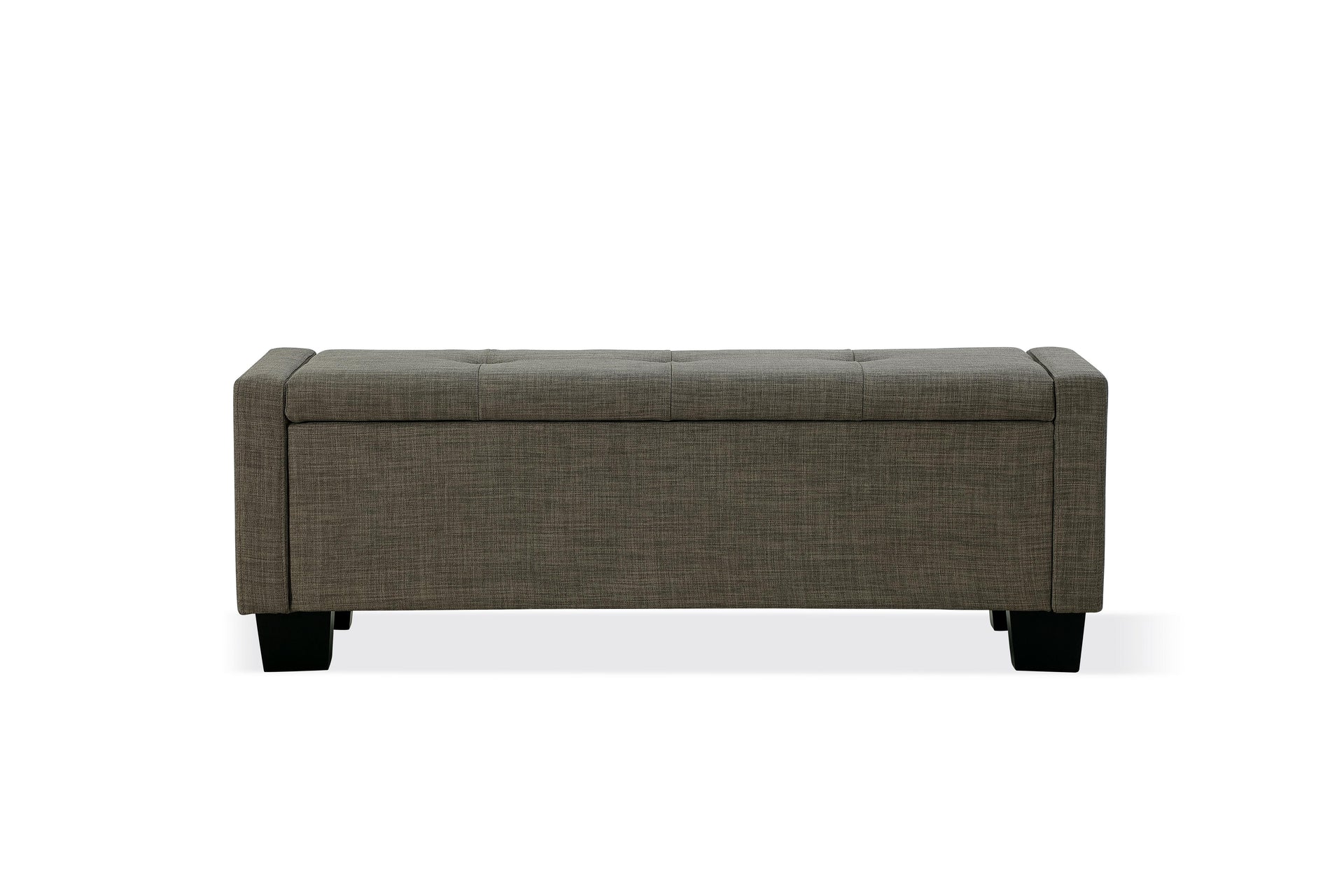 Madeleine Tufted Storage Bench in Dolphin Linen - What A Room