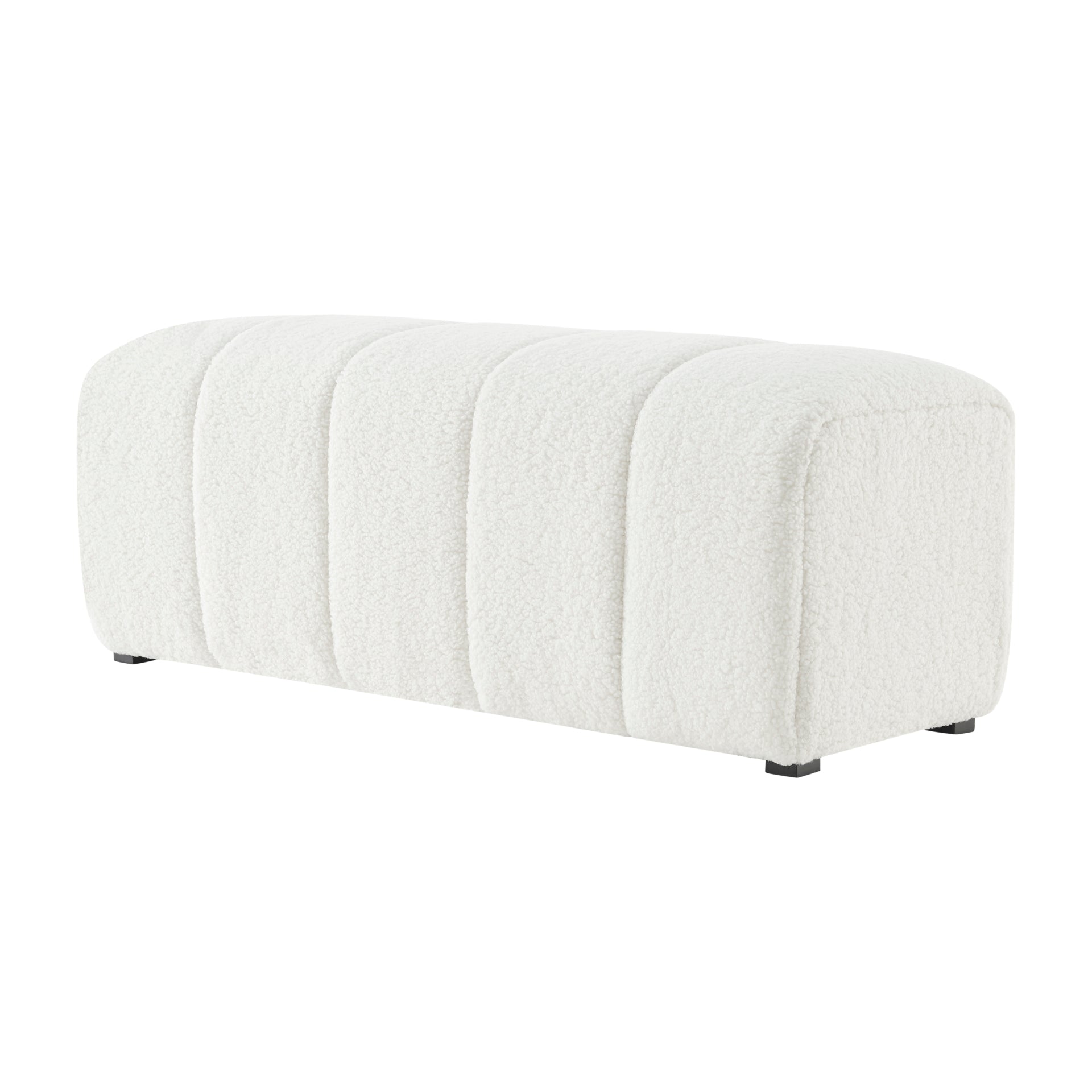 Cassy Faux Shearling Bench - What A Room