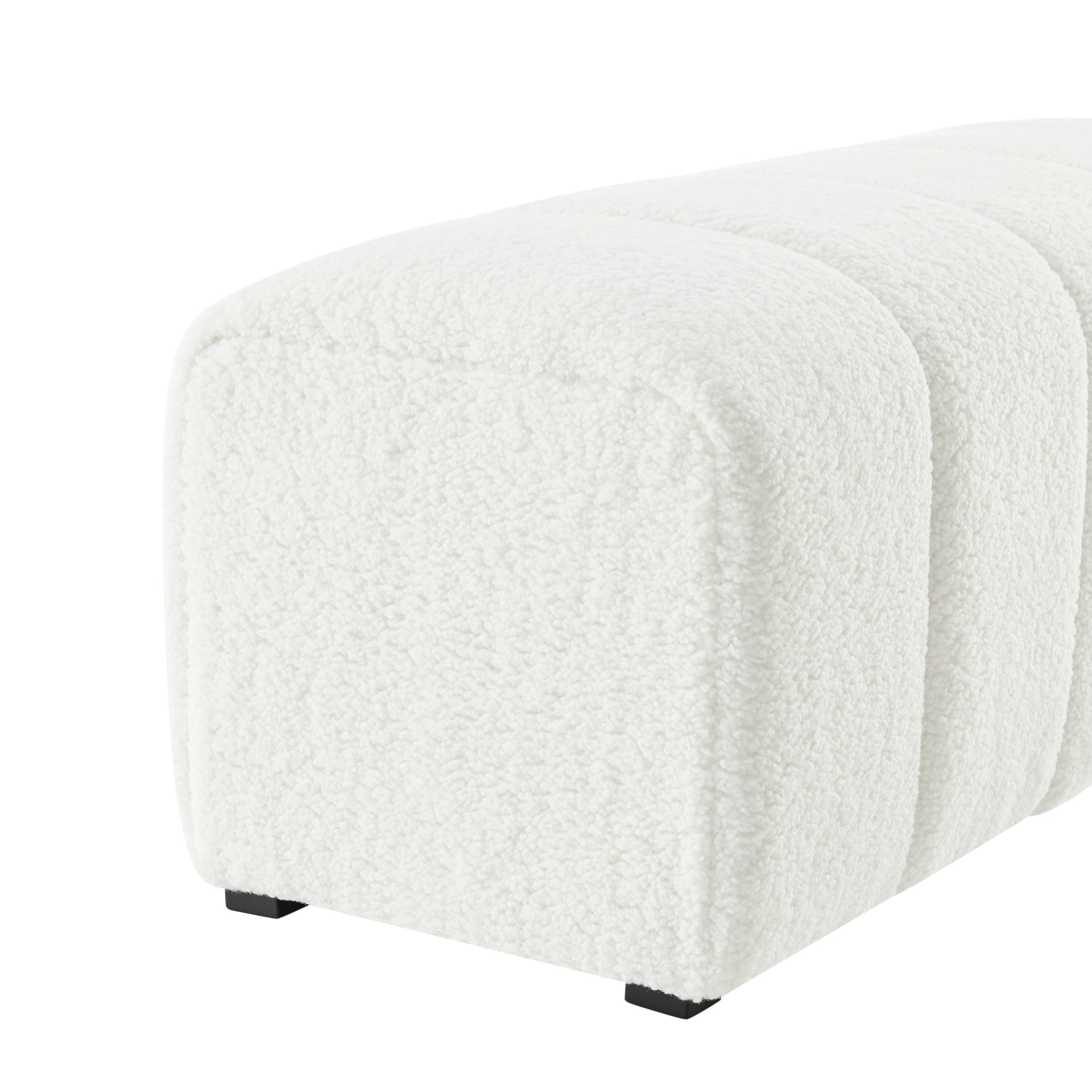 Cassy Faux Shearling Bench - What A Room