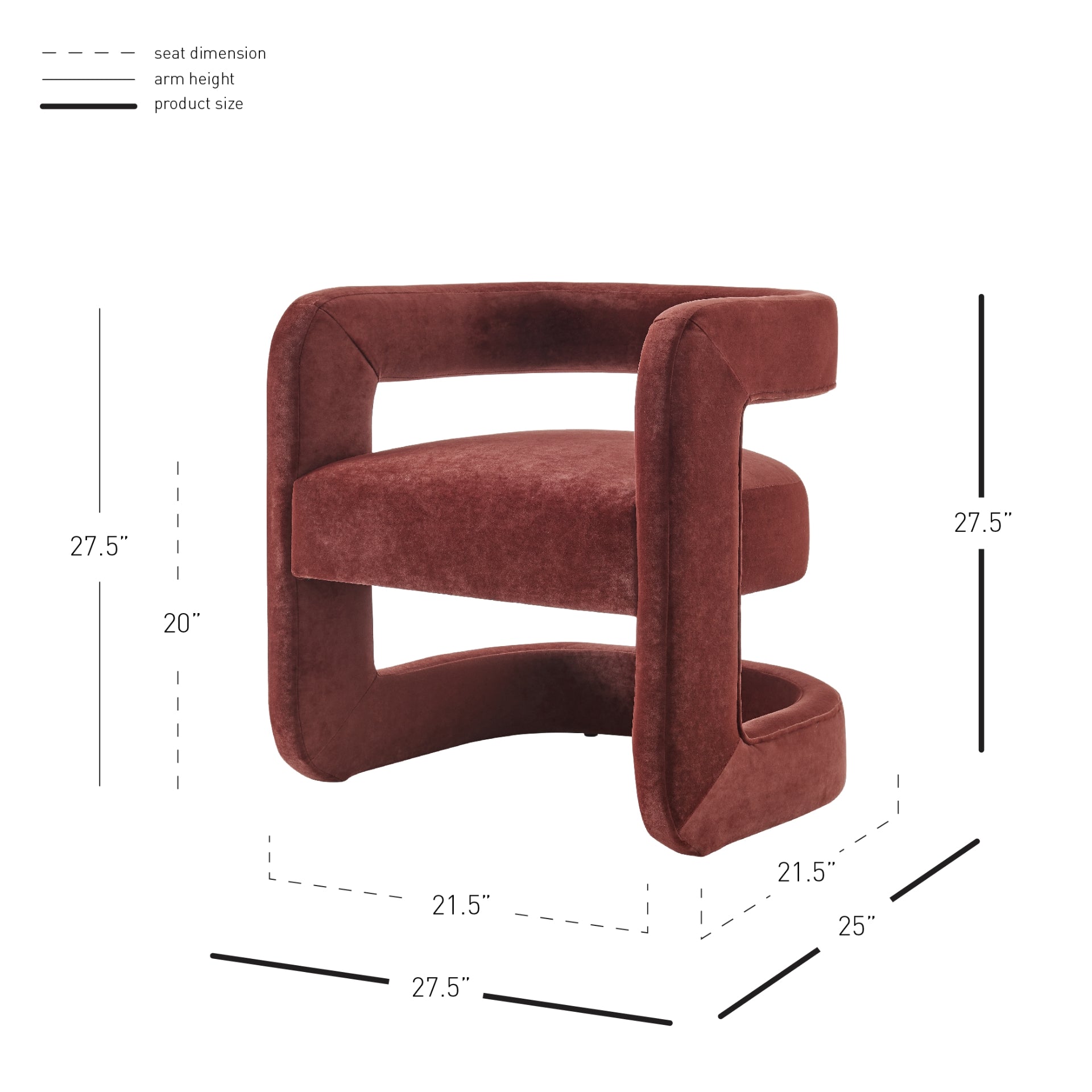 Althea Velvet Accent Arm Chair - What A Room