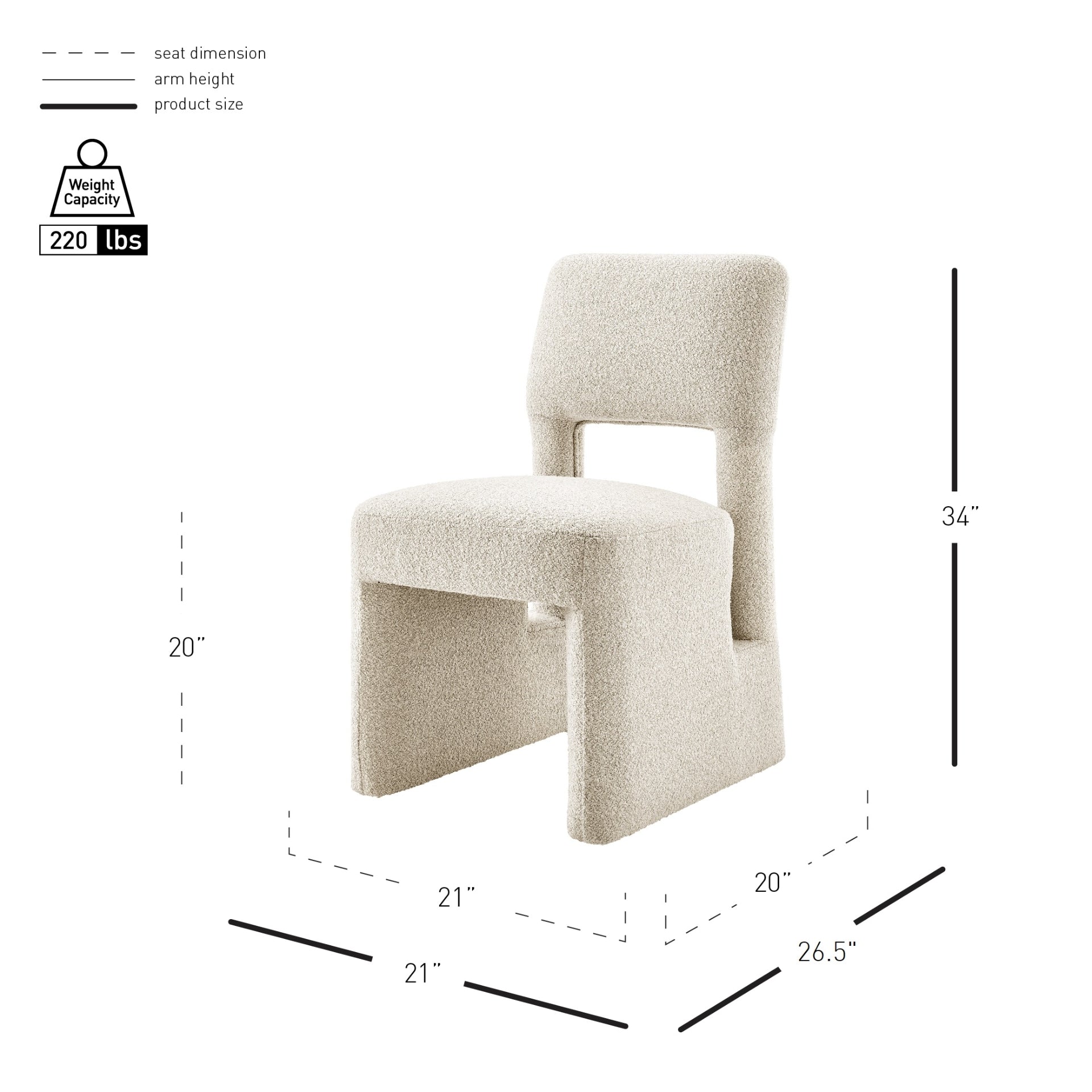 Willa Boucle Dining Side Chair (Set of 2) - What A Room