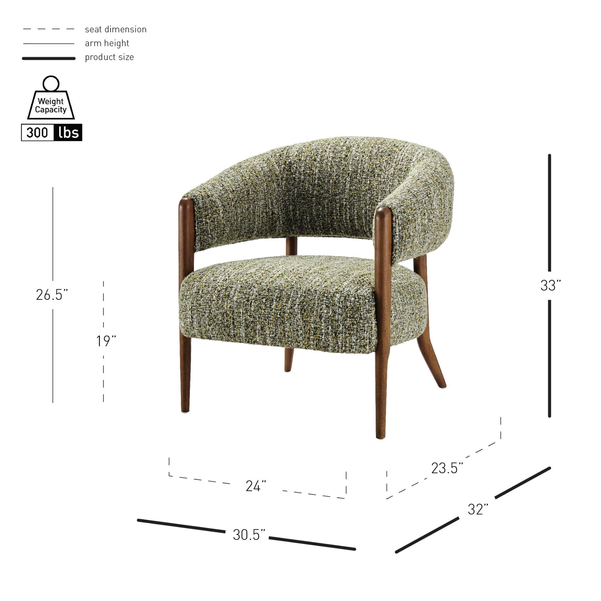 Mayla Boucle Accent Arm Chair - What A Room
