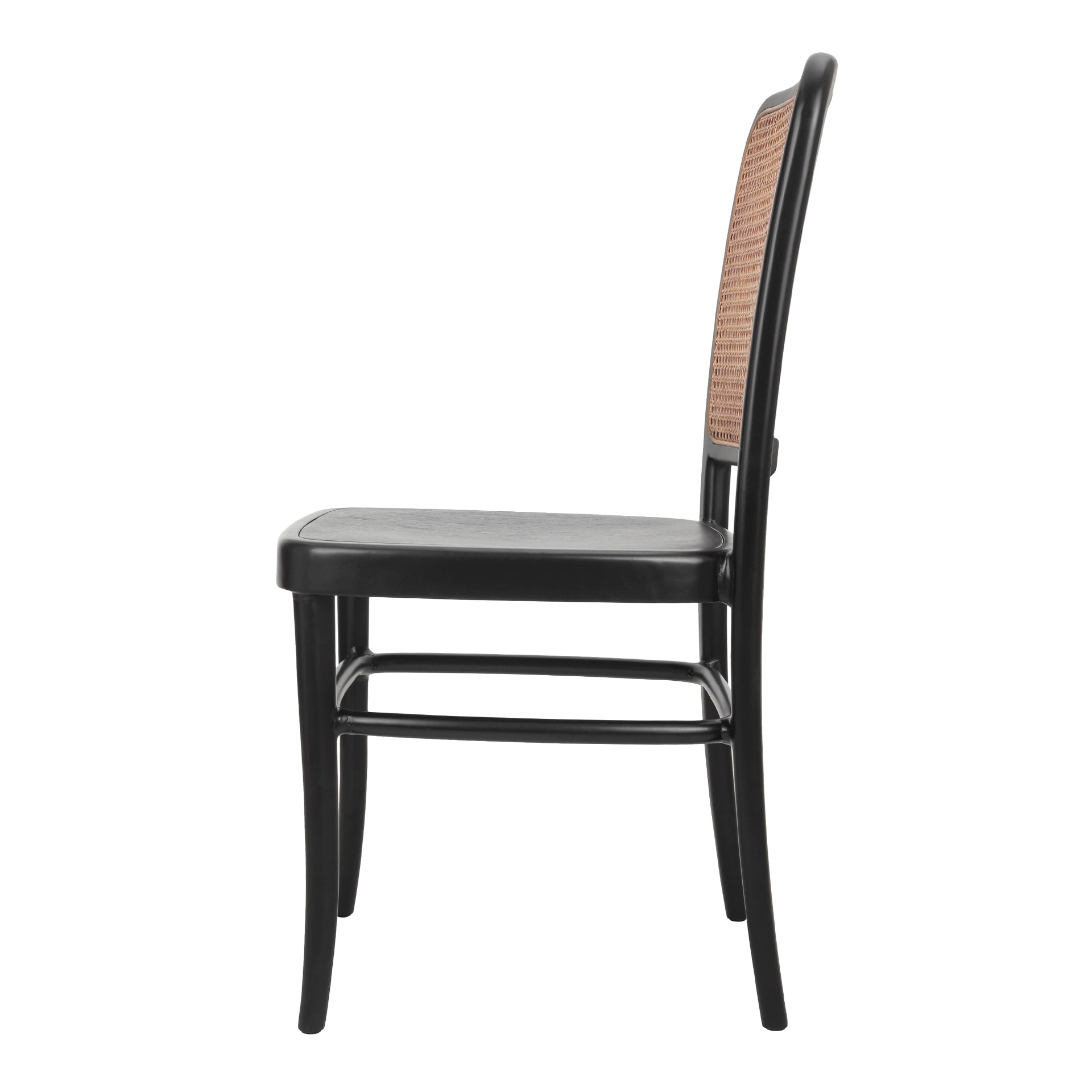 Sonora Rattan Dining Side Chair Wood Seat (Set of 2) - What A Room