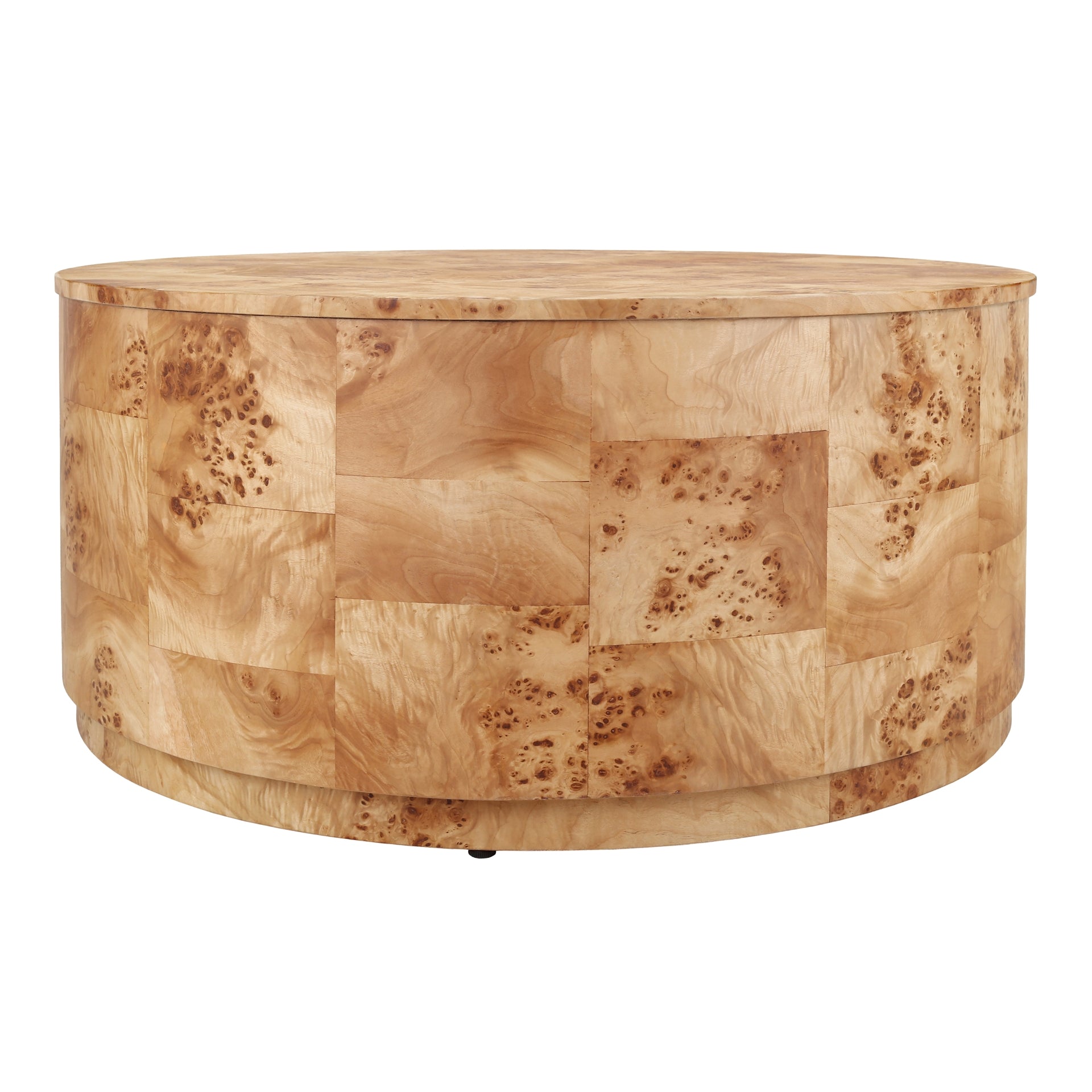 Arsenio Burl Wood Round Coffee Table - What A Room