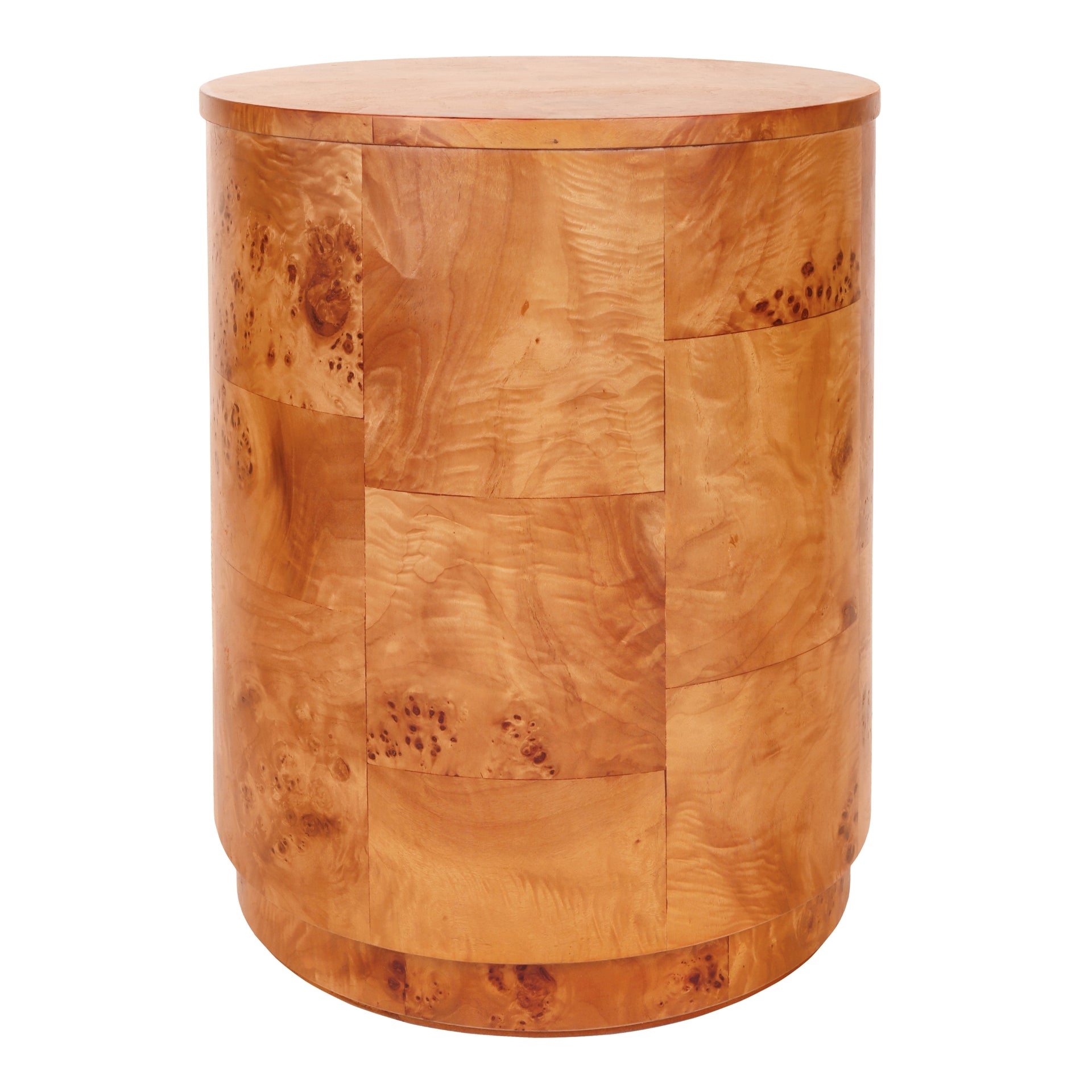 Arsenio Burl Wood Round Side/End Table - What A Room