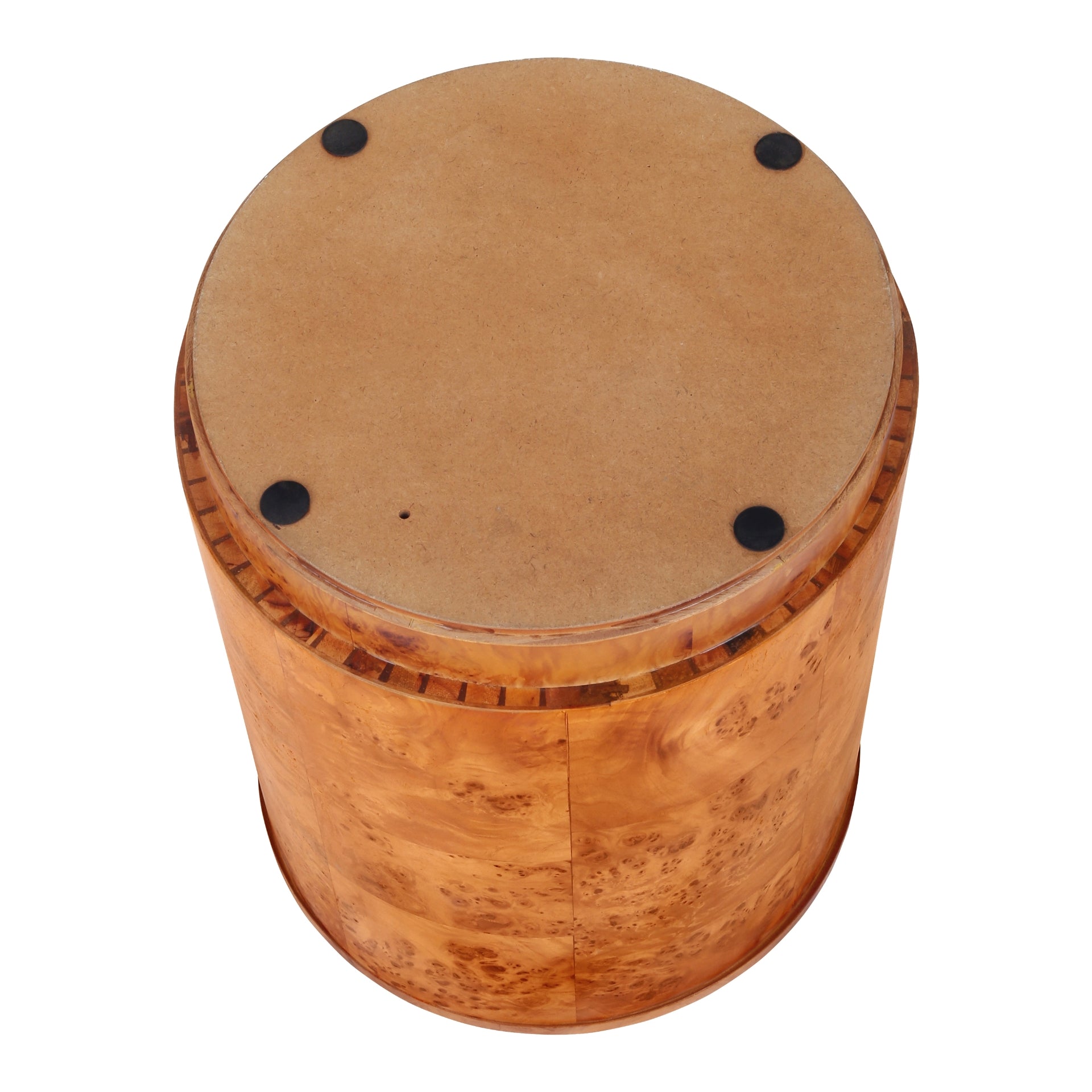 Arsenio Burl Wood Round Side/End Table - What A Room