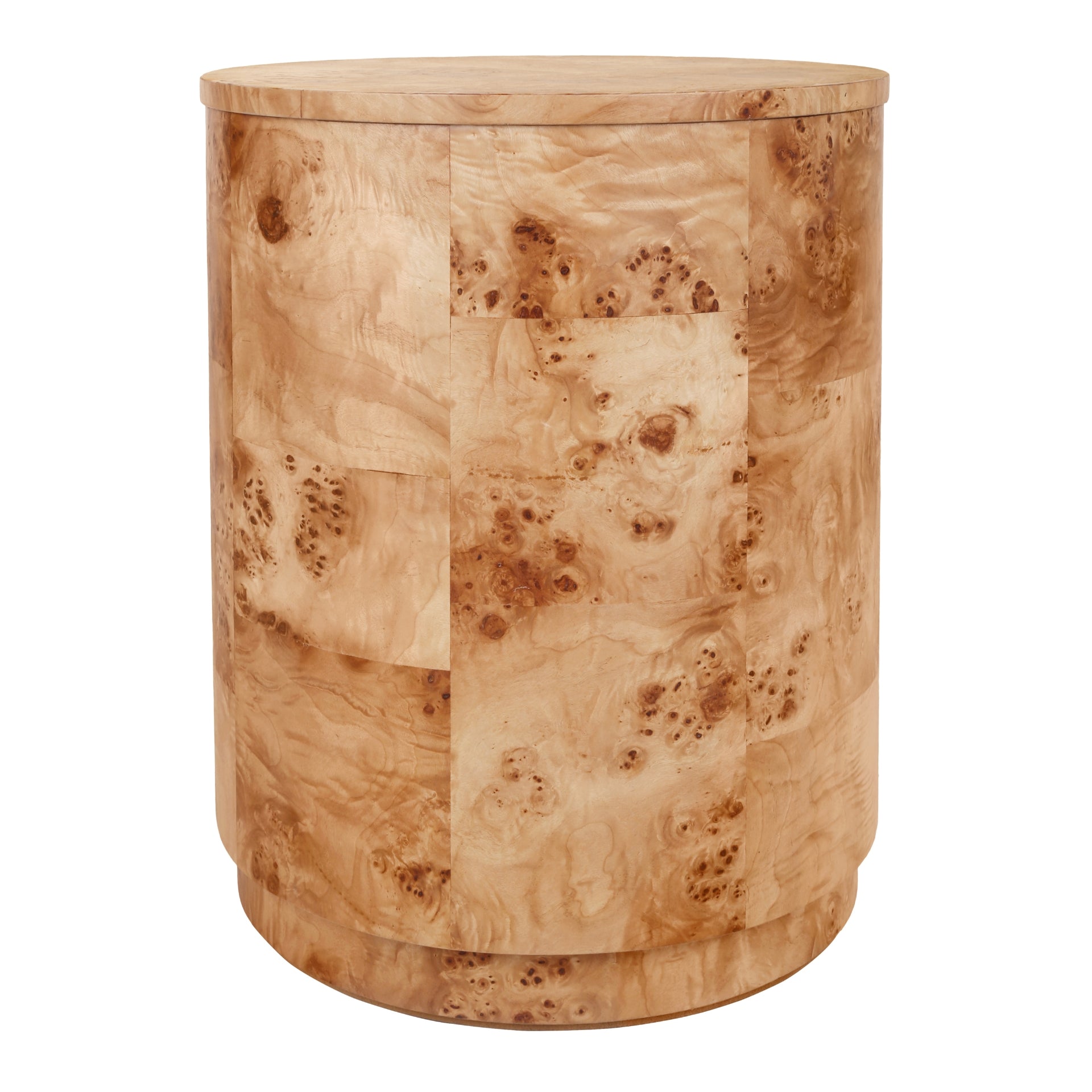 Arsenio Burl Wood Round Side/End Table - What A Room