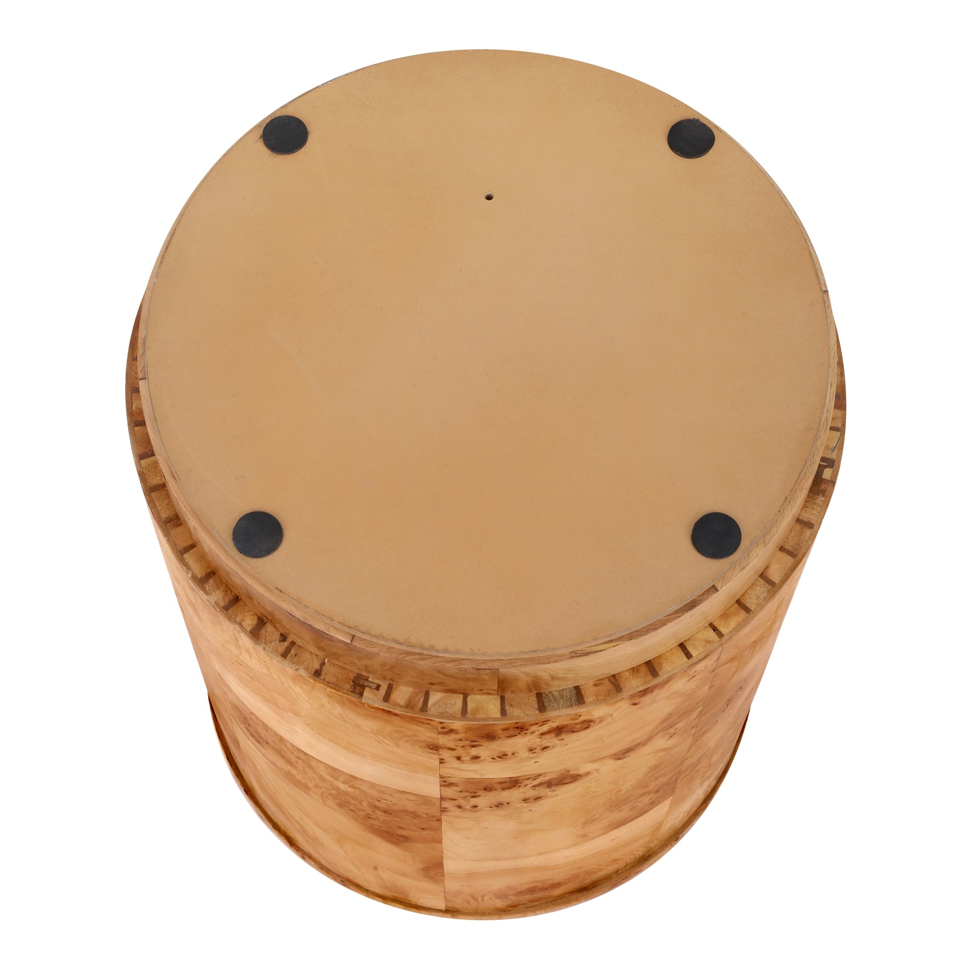 Arsenio Burl Wood Round Side/End Table - What A Room