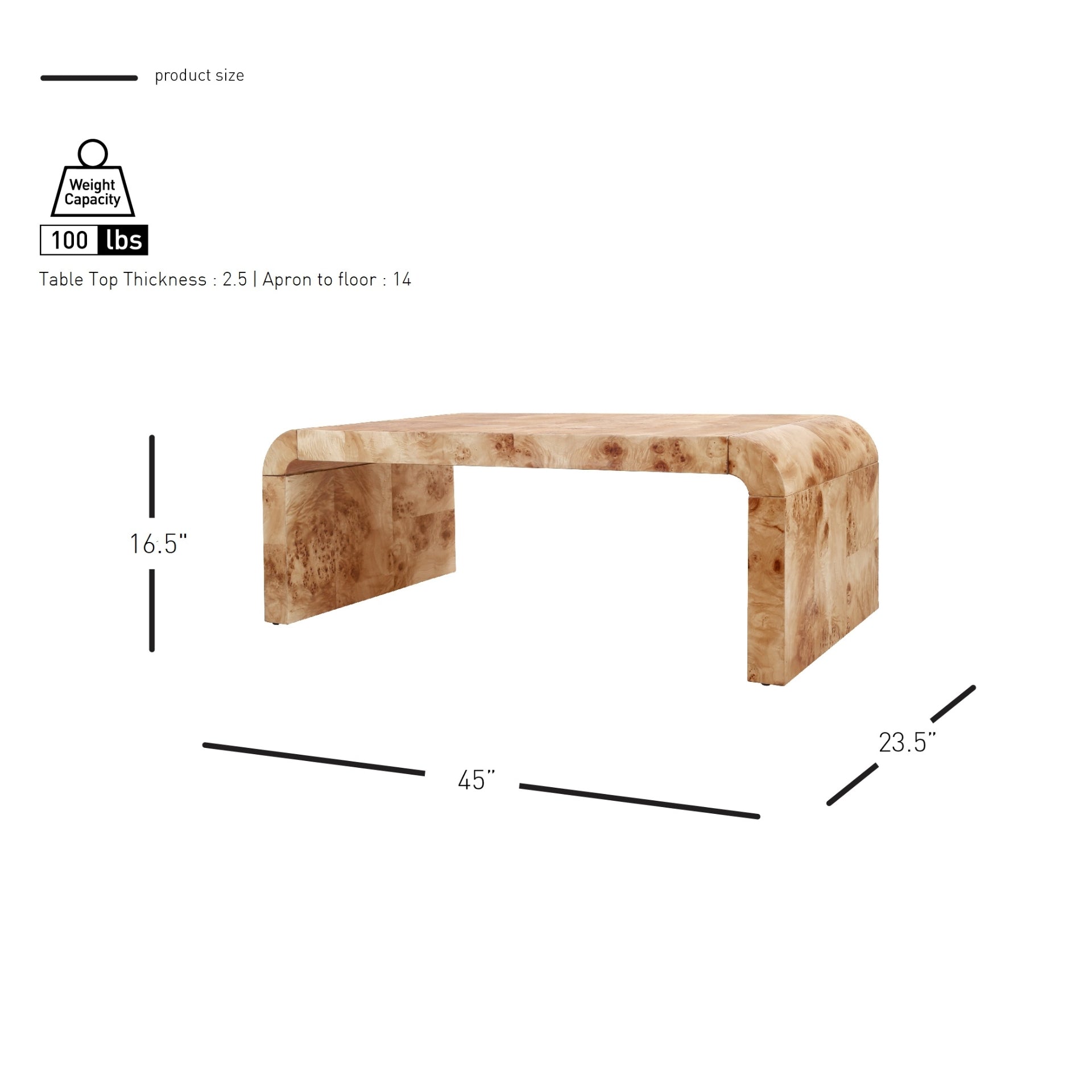 Adriel Burl Wood Coffee Table - What A Room