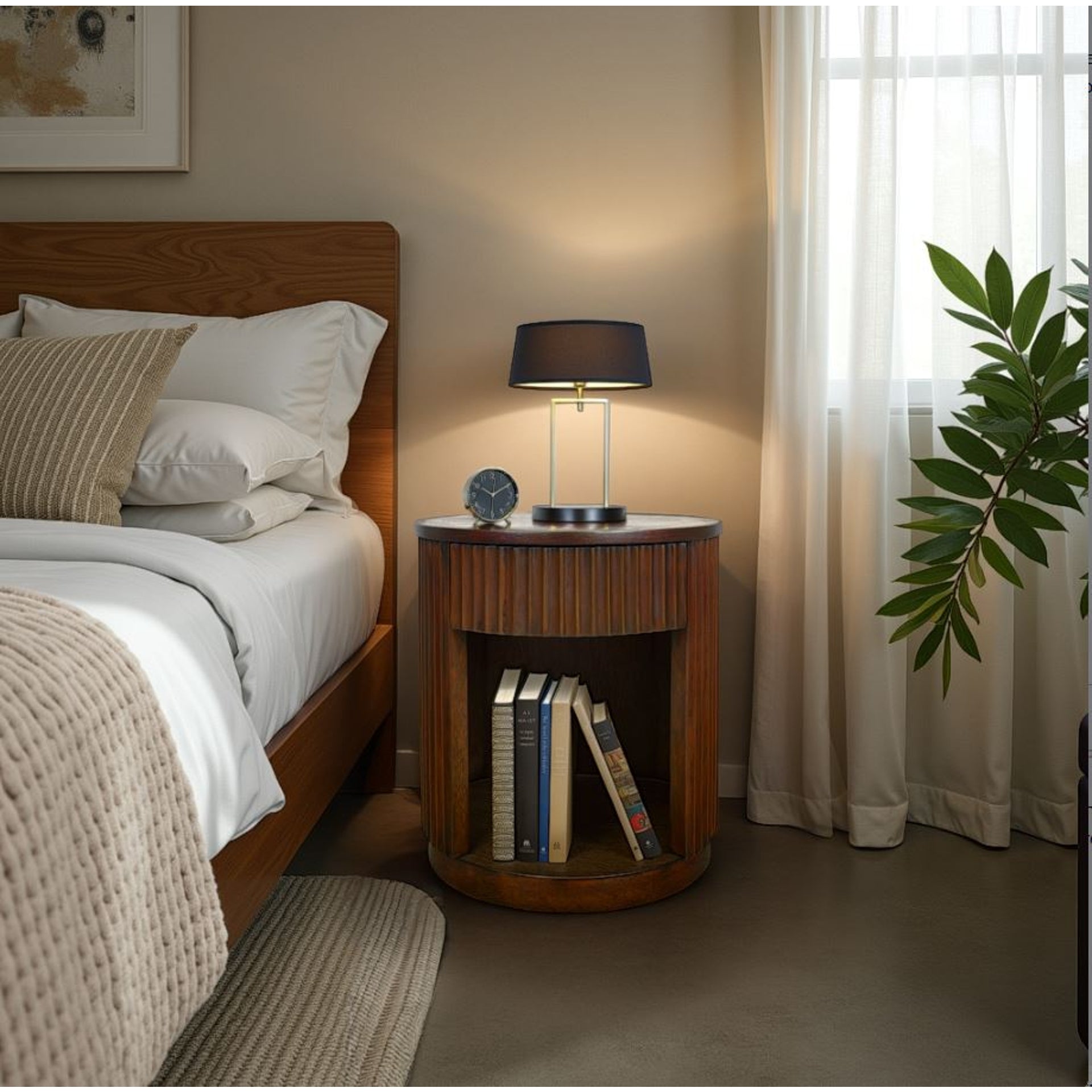 Truro Round Nightstand/Side Table - What A Room