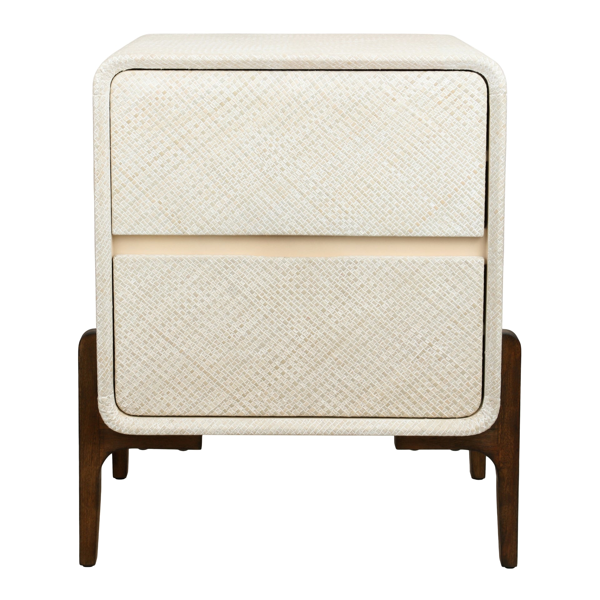 Lotie Nightstand/Side Table 2 Drawers Walnut Legs - What A Room