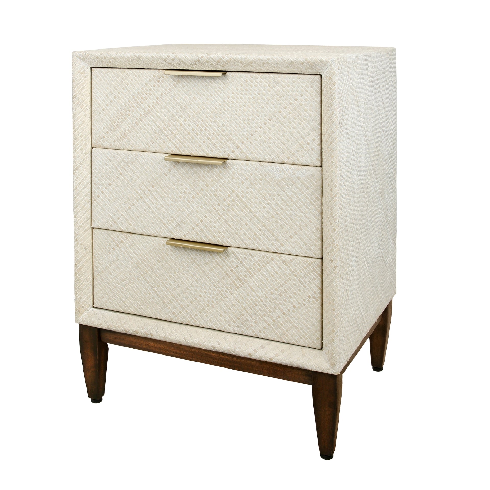 Brinley Nightstand/Side Table 3 Drawers Walnut Legs - What A Room