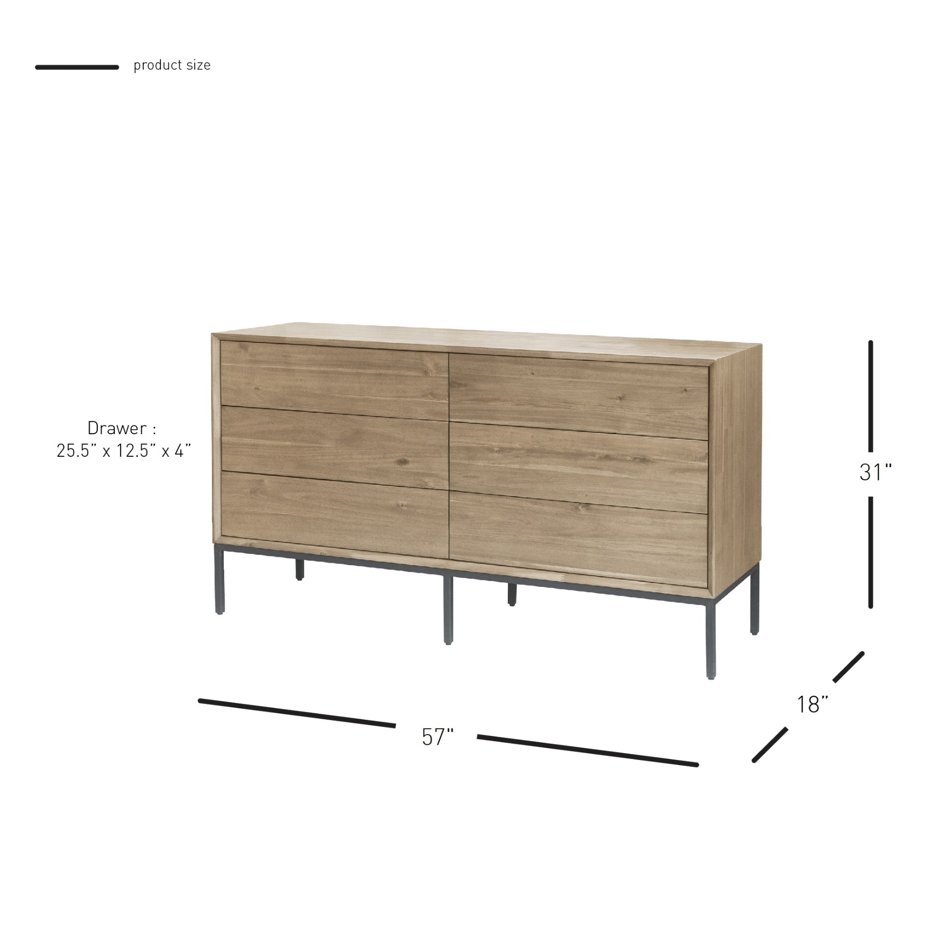 Hathaway Dresser 6 Drawers - What A Room