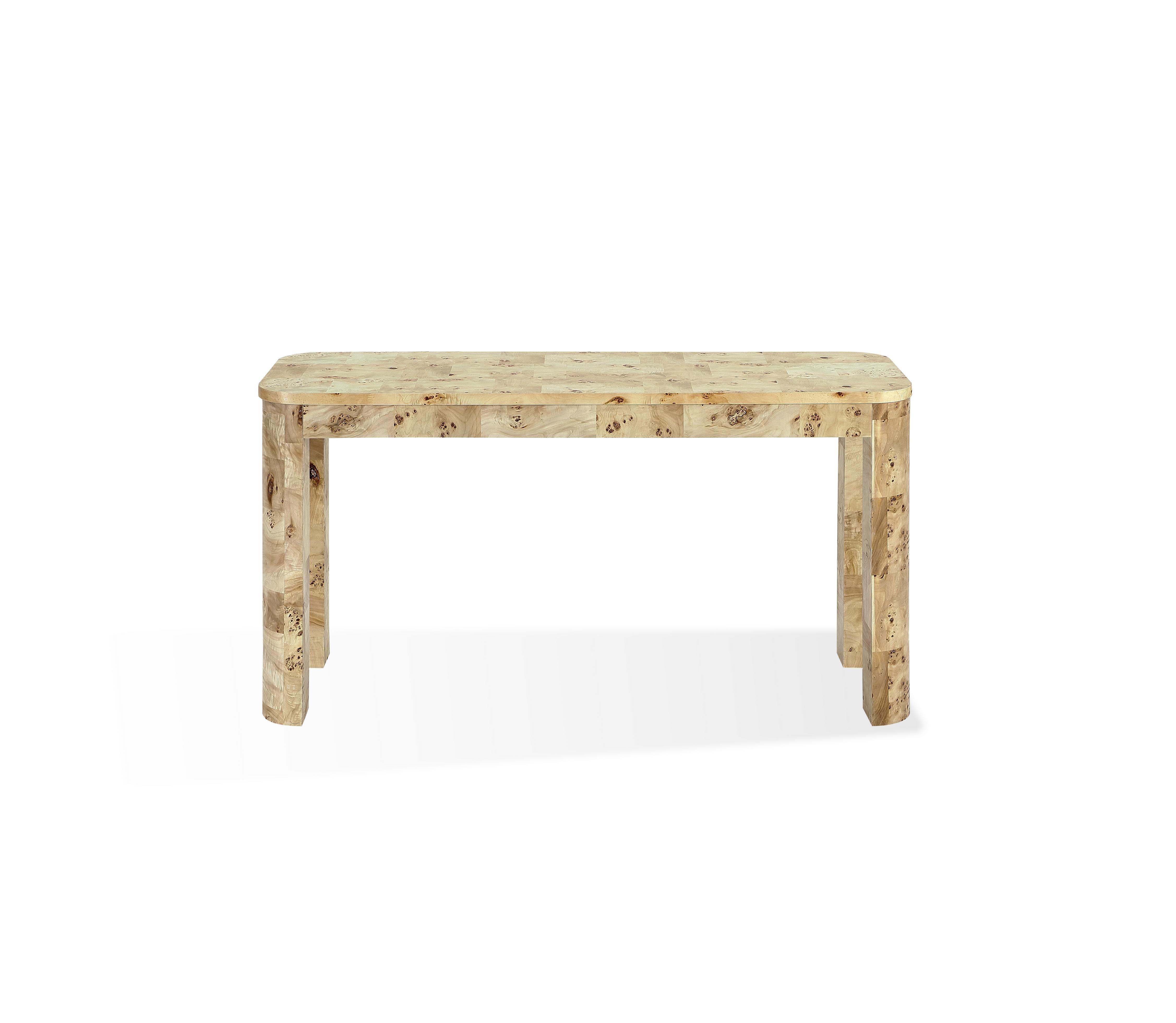 Cosmo Mappa Burl Console Table in Amber Kiss - What A Room