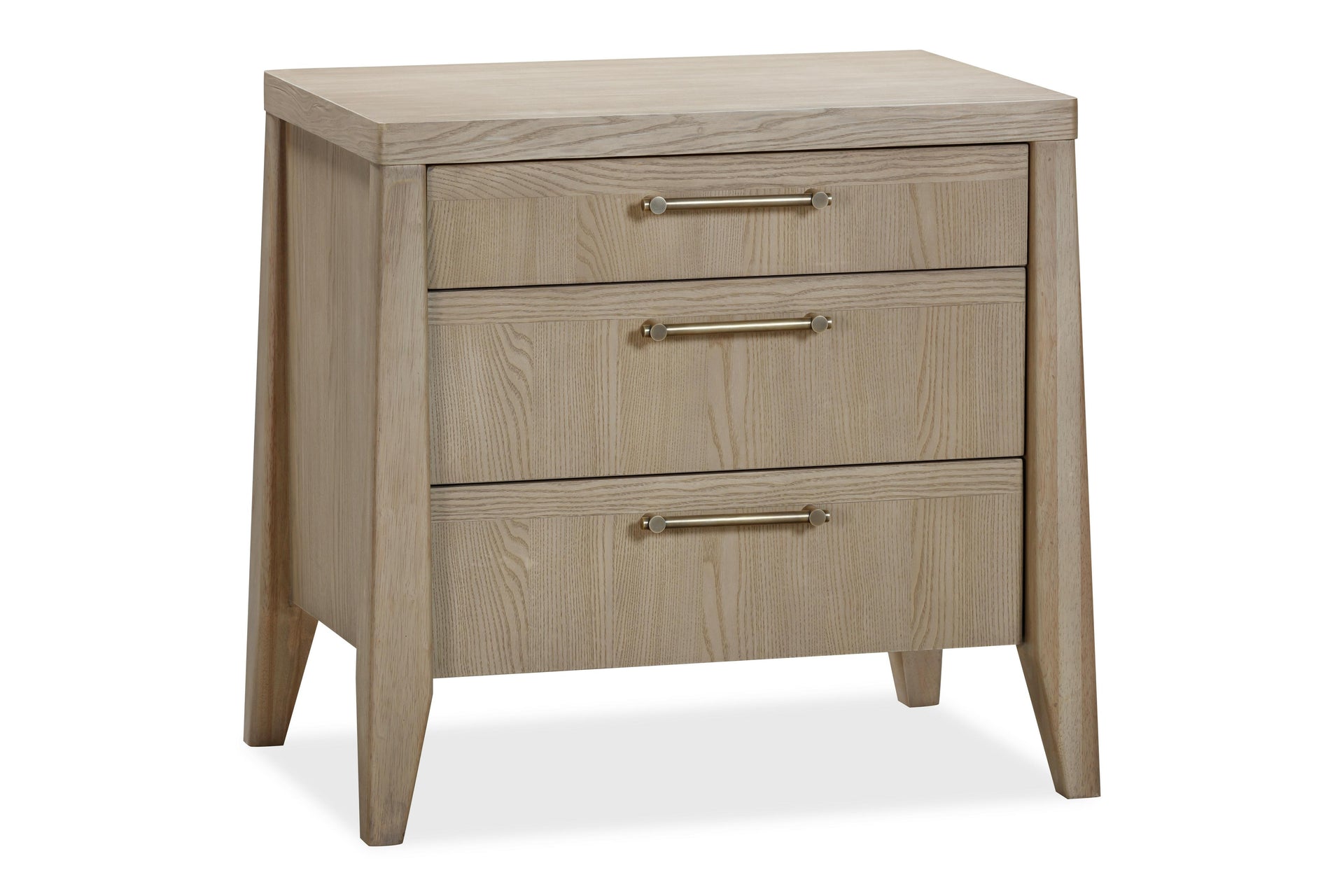 Sumire Three Drawer Ash Wood Nightstand in Ginger - What A Room