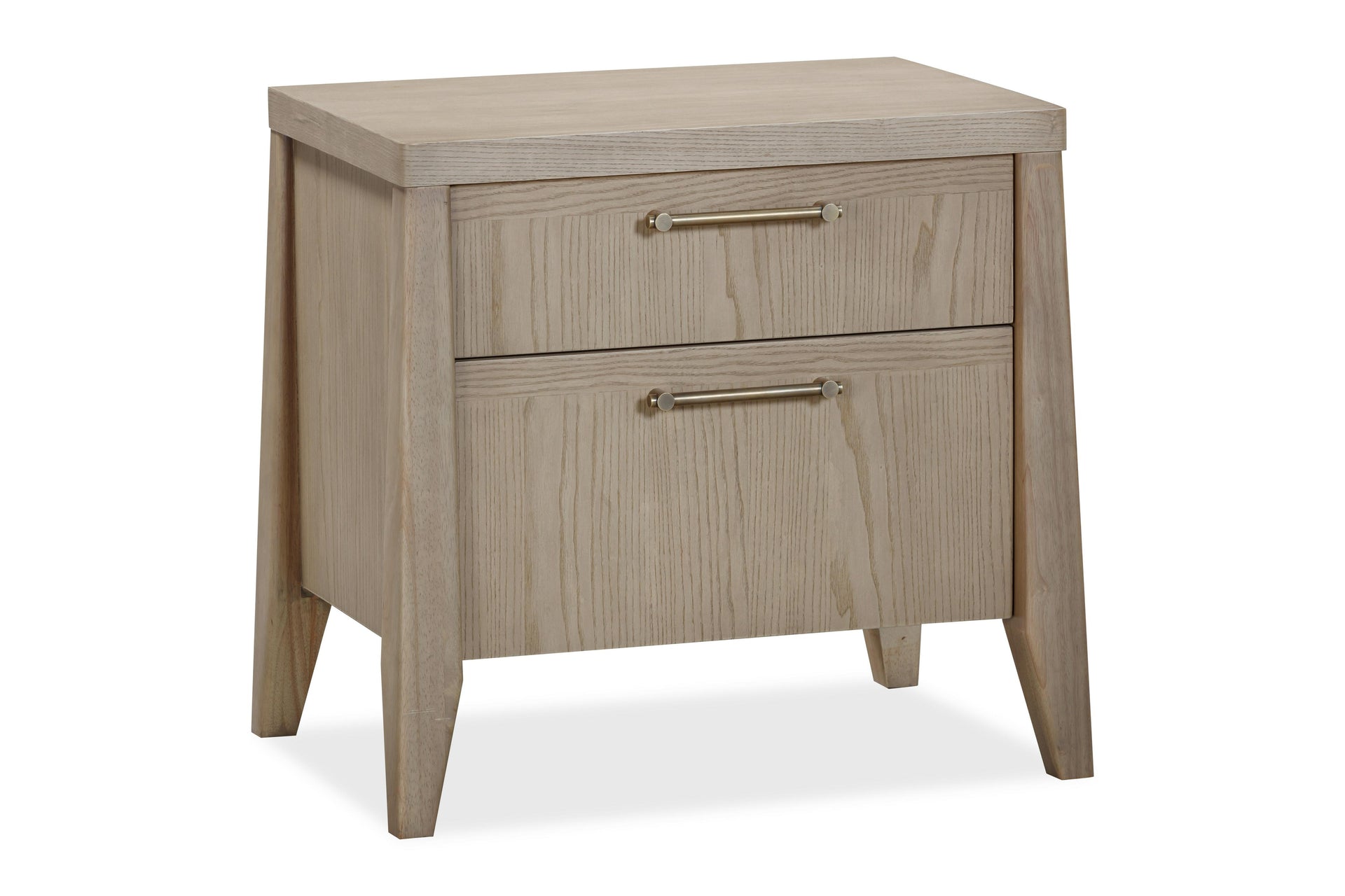 Sumire Two Drawer Ash Wood Nightstand in Ginger - What A Room