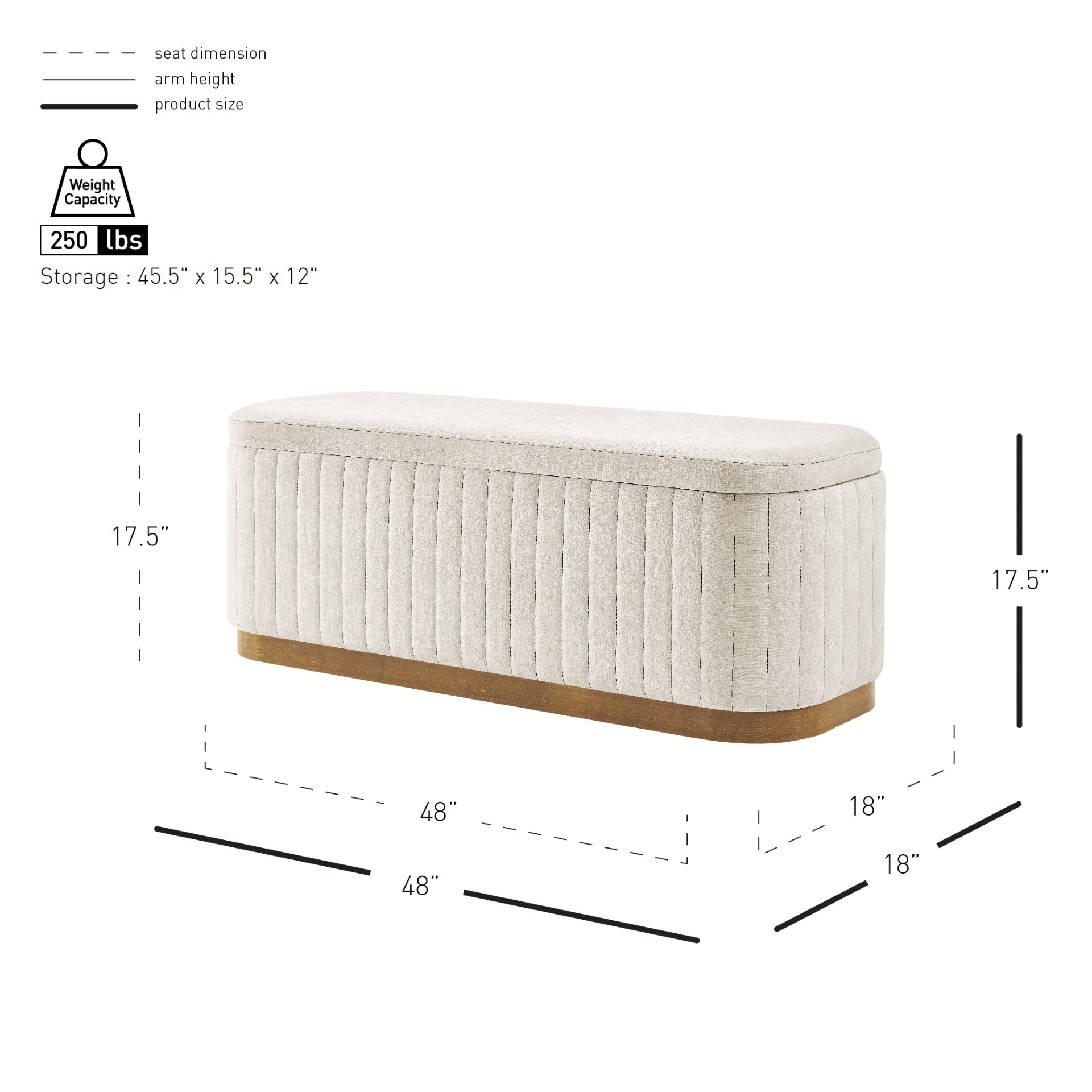 Clinton Chenille Storage Bench - What A Room