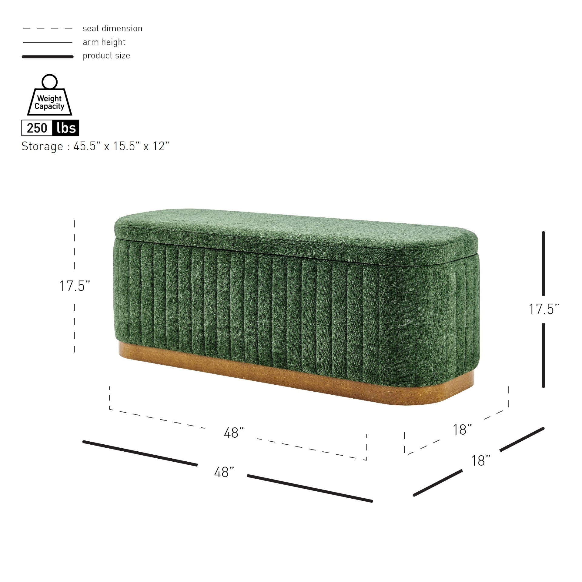 Clinton Chenille Storage Bench - What A Room