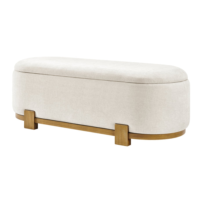 Ayleen Chenille Storage Bench