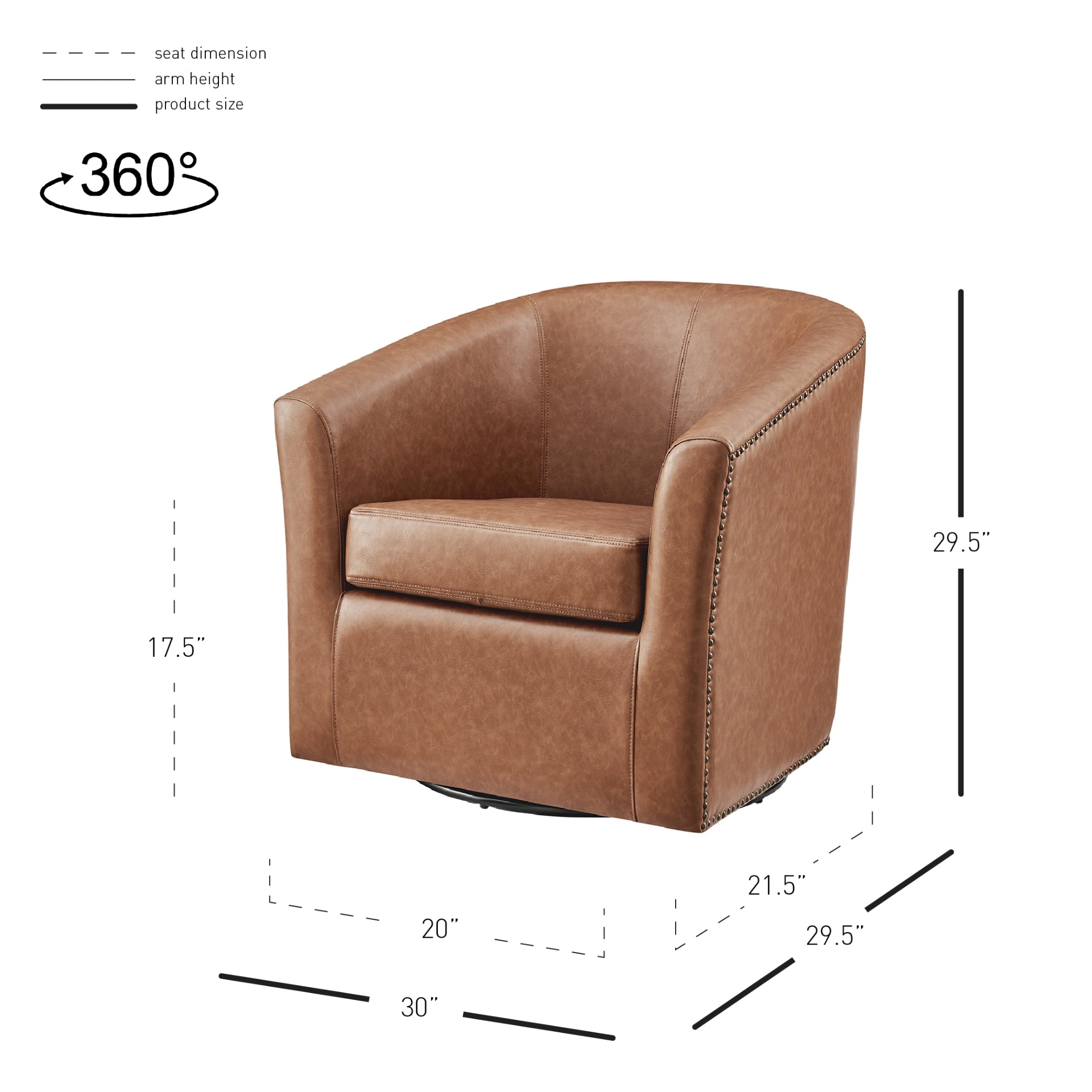 Ernest Swivel Accent Arm Chair - What A Room