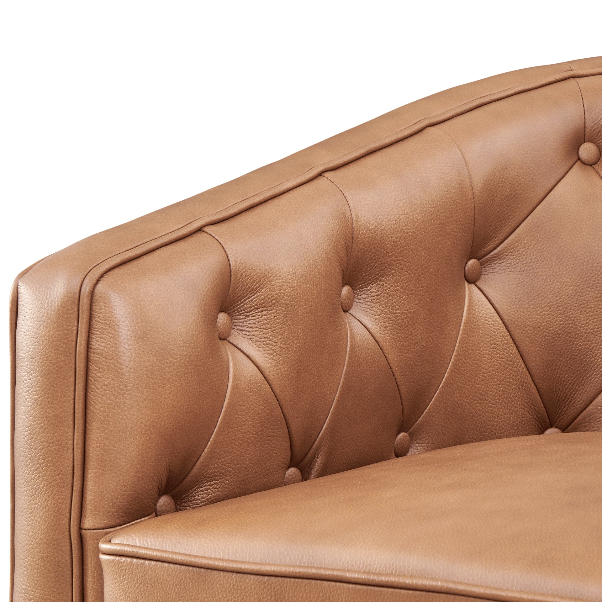 Walsh Top Grain Leather Swivel Accent Arm Chair - What A Room