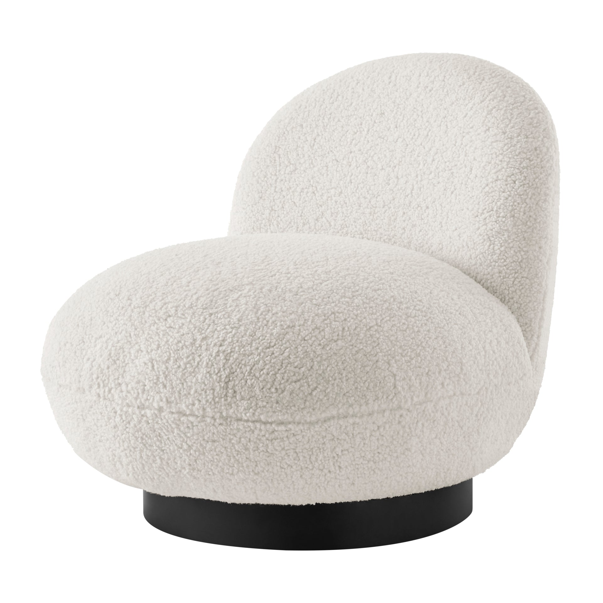 Zolia Faux Shearling Swivel Accent Chair - What A Room