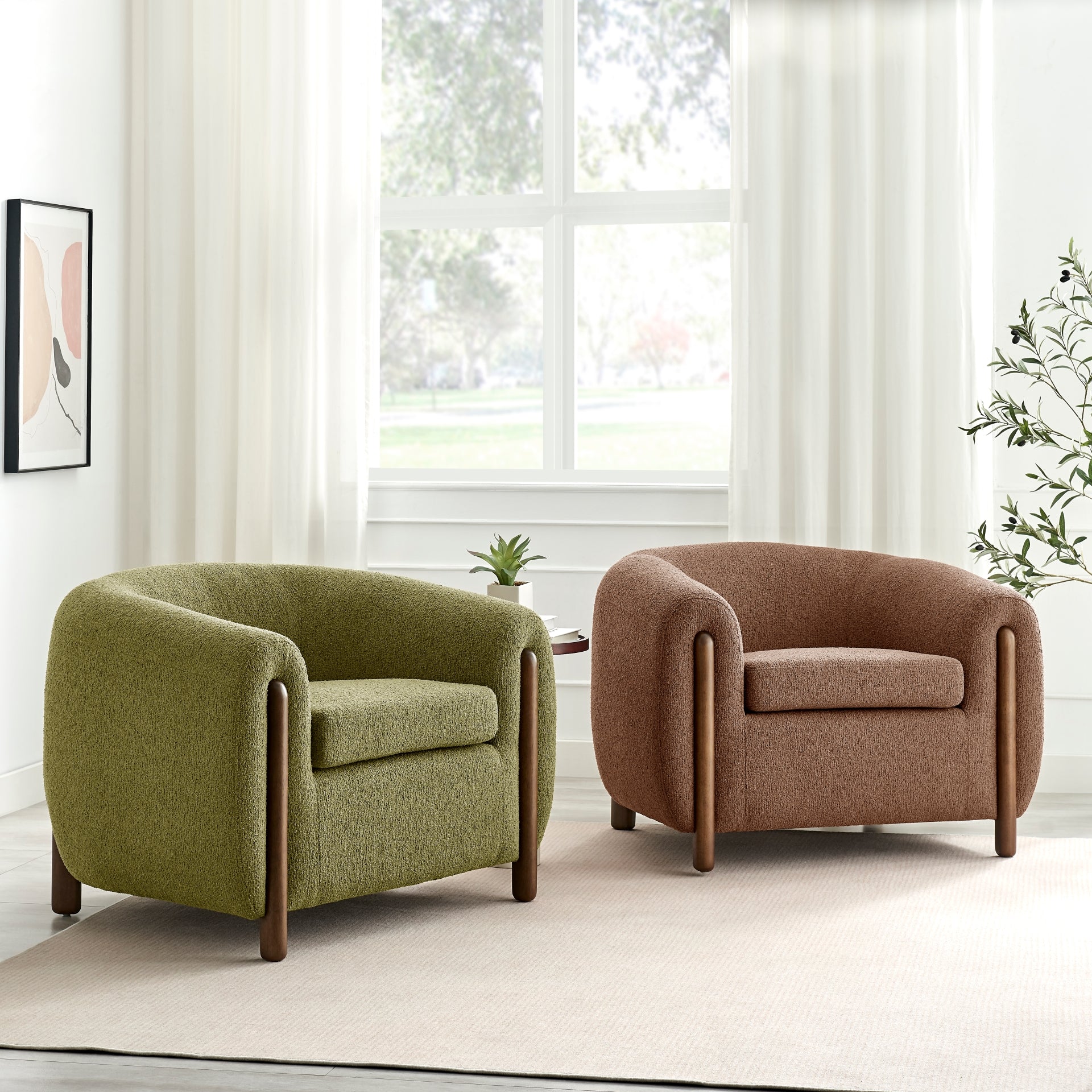 Cordelia Boucle Accent Arm Chair - What A Room