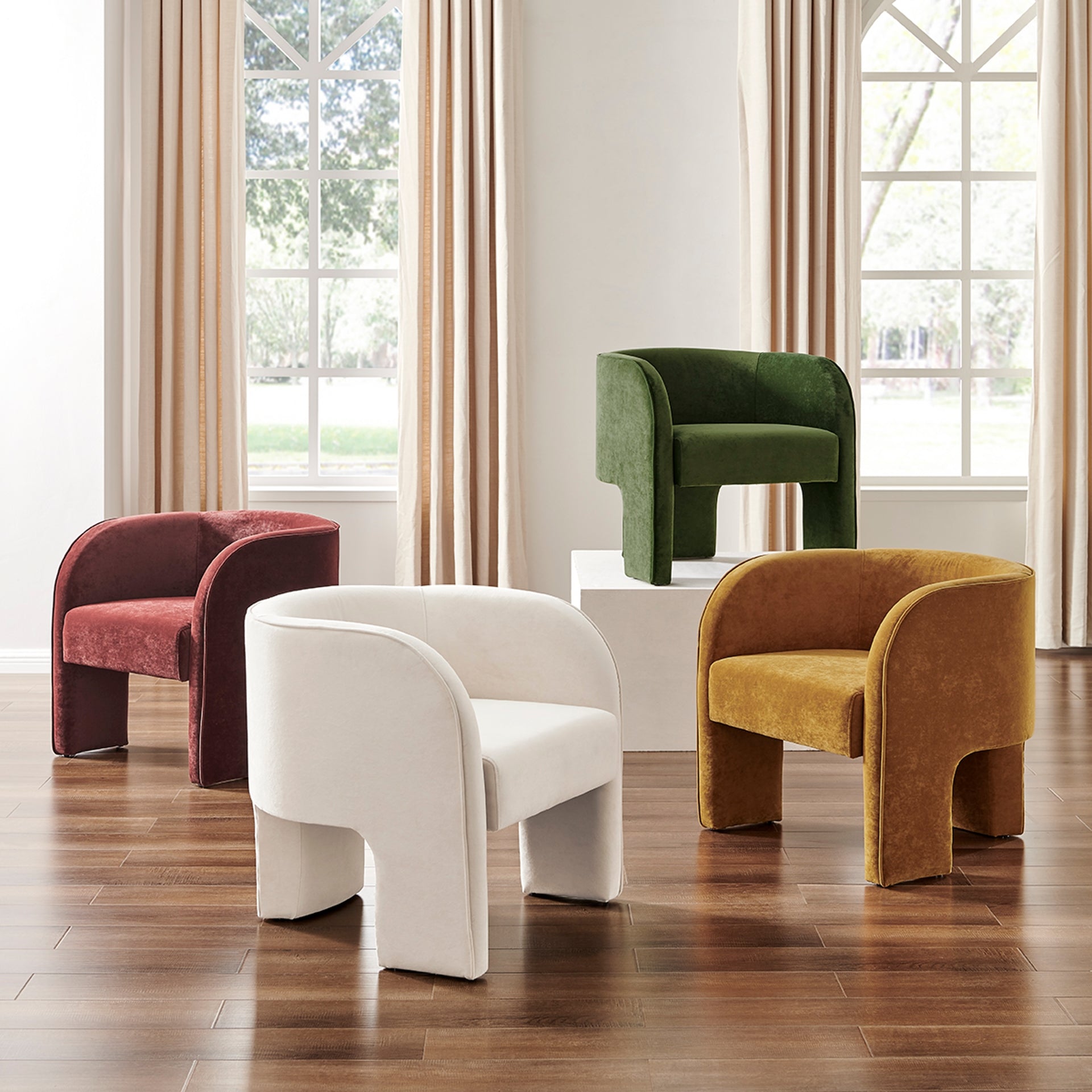 Matteo Velvet Accent Arm Chair - What A Room