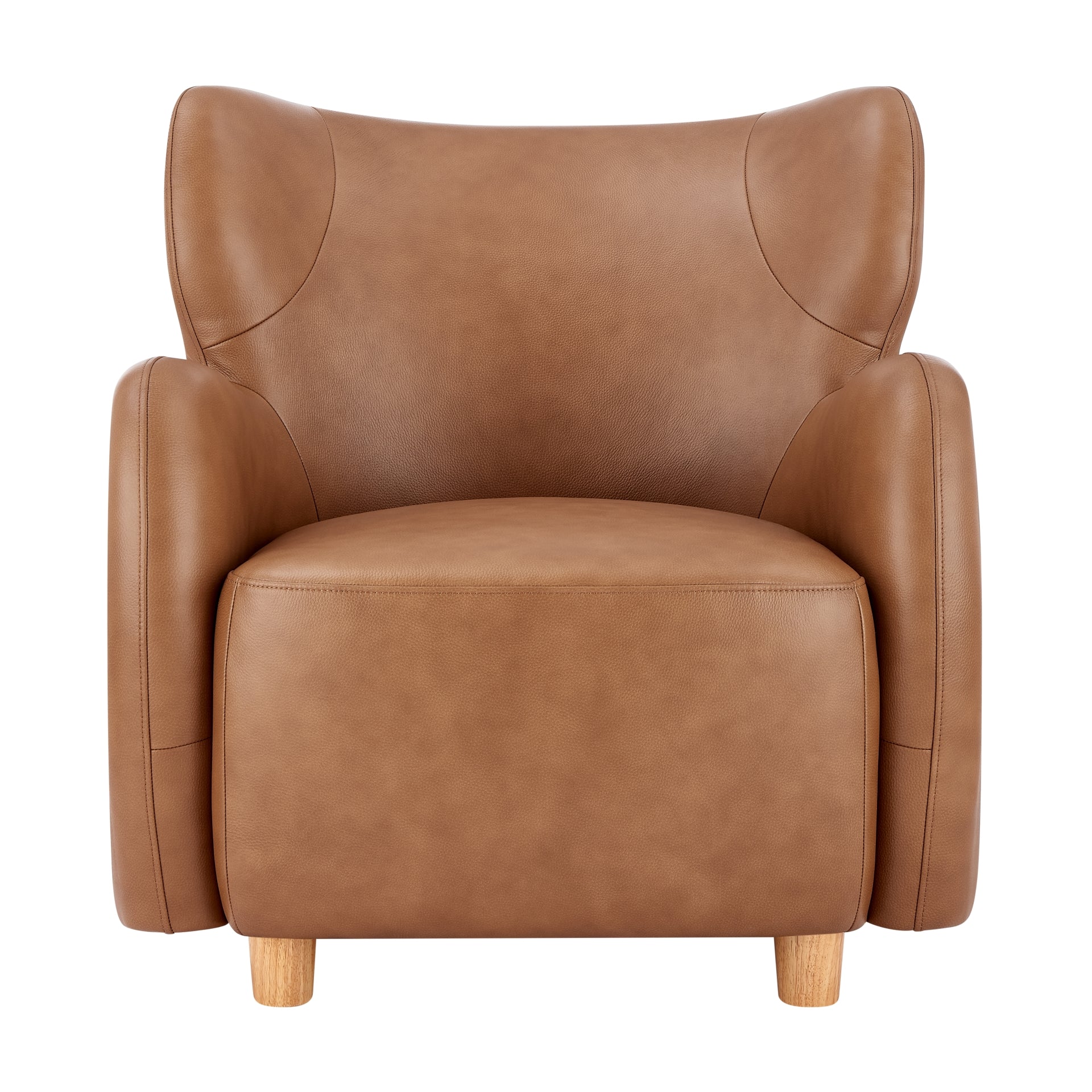 Tiffany Top Grain Leather Accent Arm Chair - What A Room