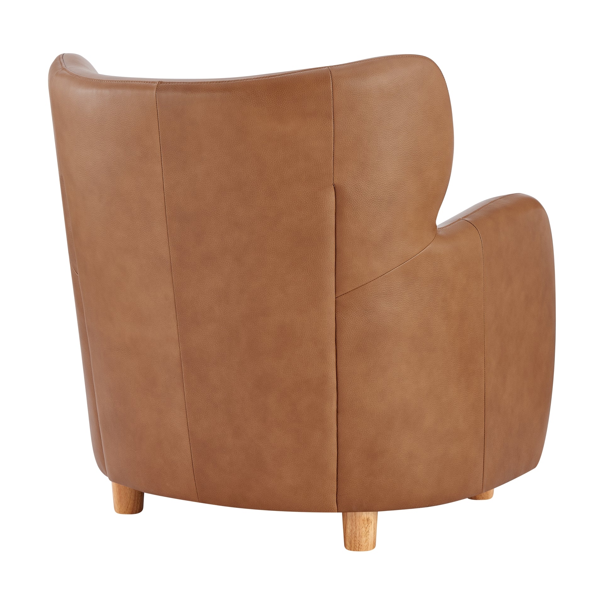 Tiffany Top Grain Leather Accent Arm Chair - What A Room