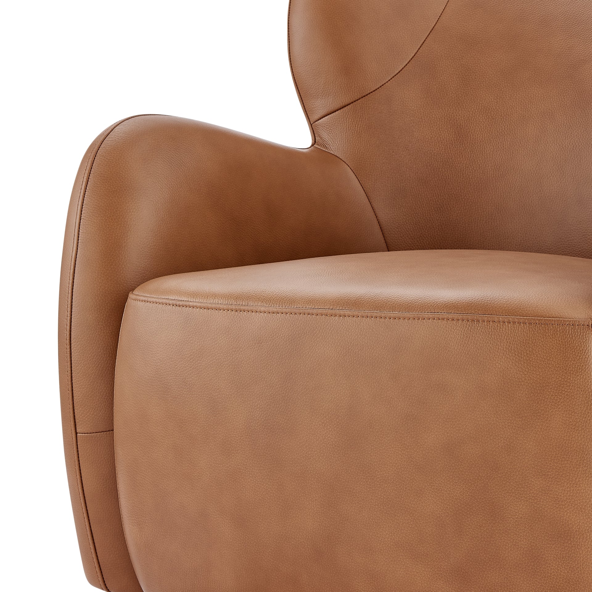 Tiffany Top Grain Leather Accent Arm Chair - What A Room