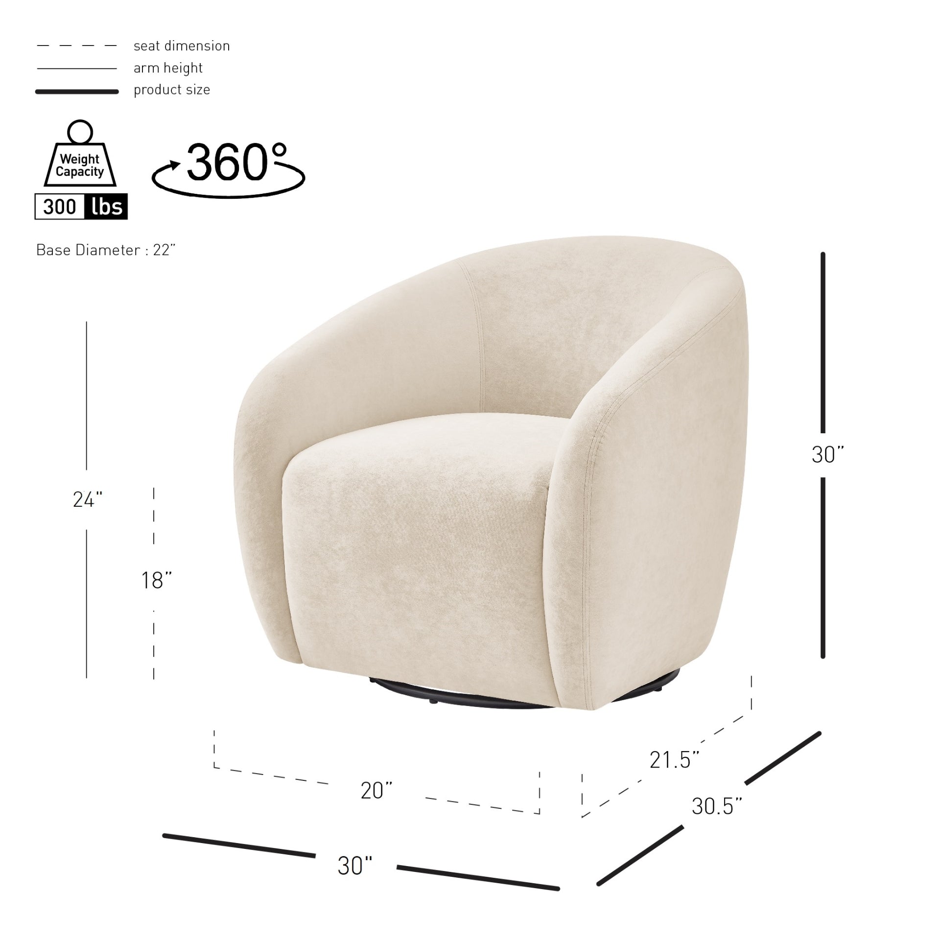Regina Velvet Swivel Accent Arm Chair - What A Room