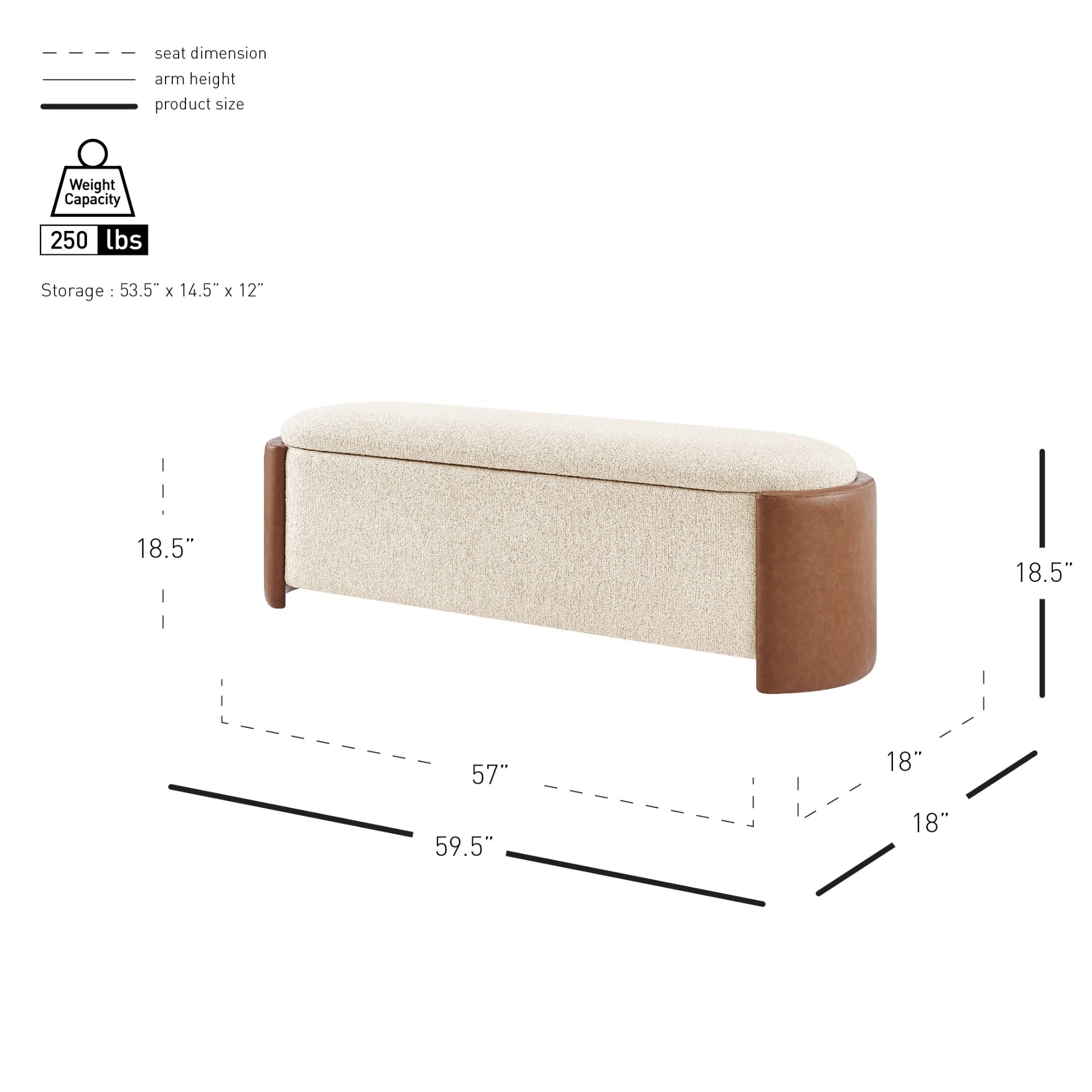 Alyssa Fabric/ Storage Bench - What A Room
