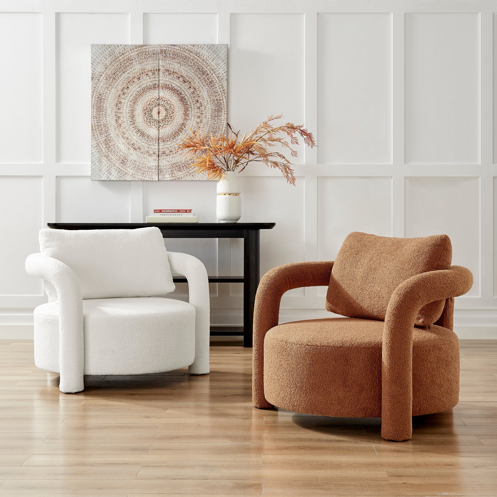 Maisie Faux Shearling Accent Arm Chair - What A Room