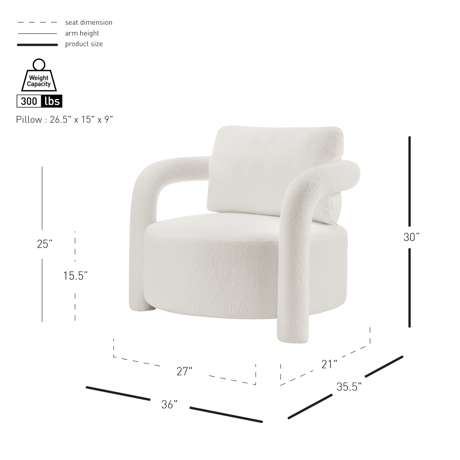 Maisie Faux Shearling Accent Arm Chair - What A Room