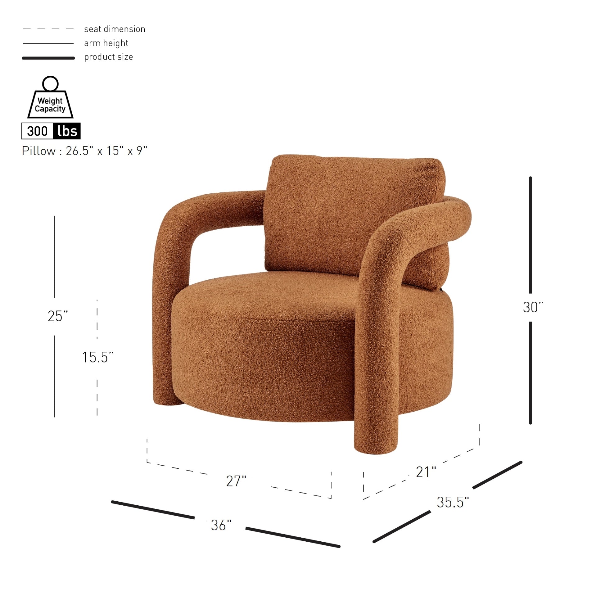 Maisie Faux Shearling Accent Arm Chair - What A Room