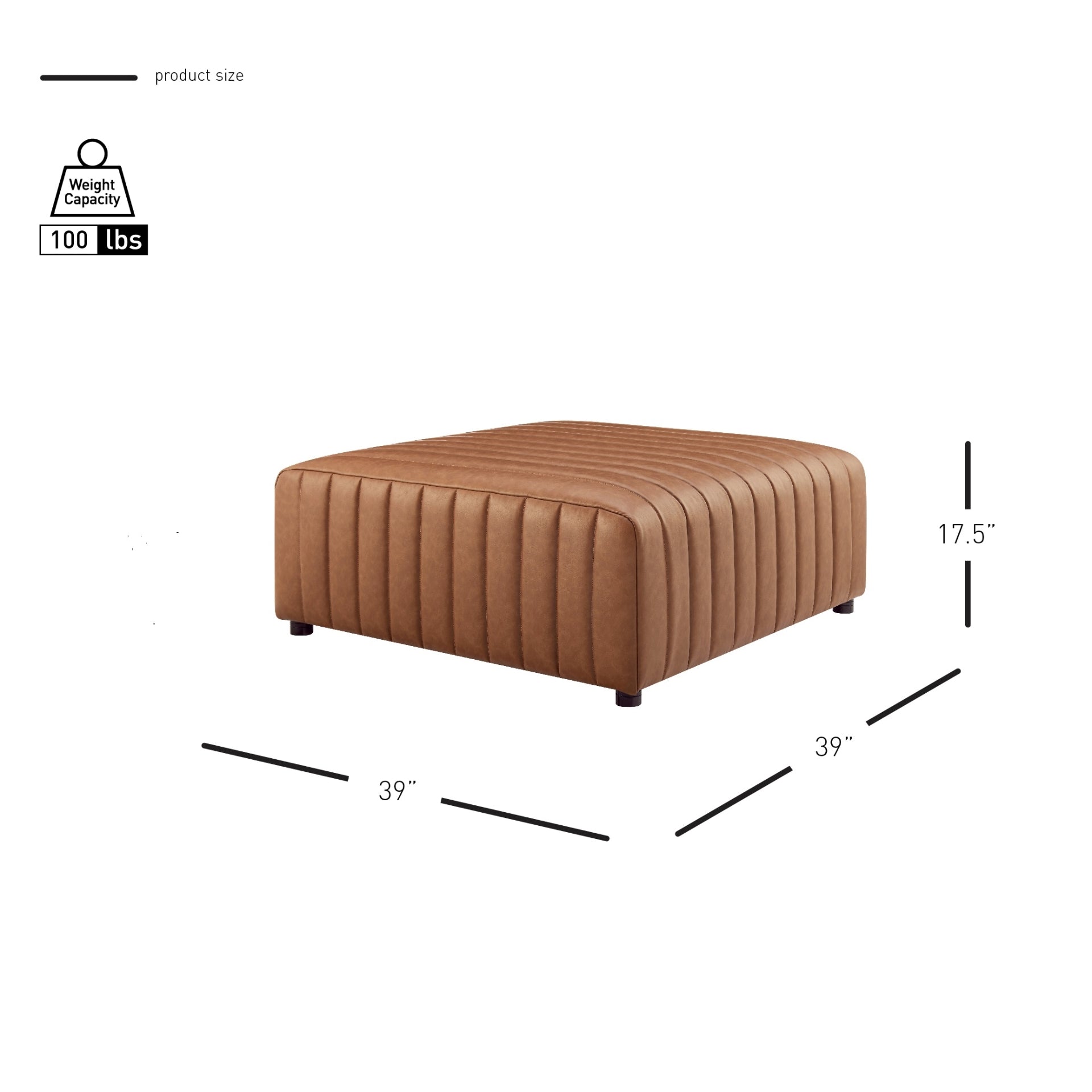 Harland  Square Coffee Table/Ottoman - What A Room