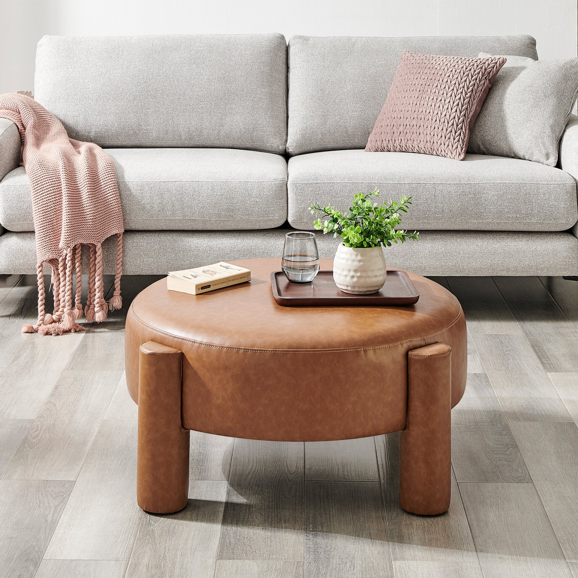 Elora  Round Ottoman - What A Room