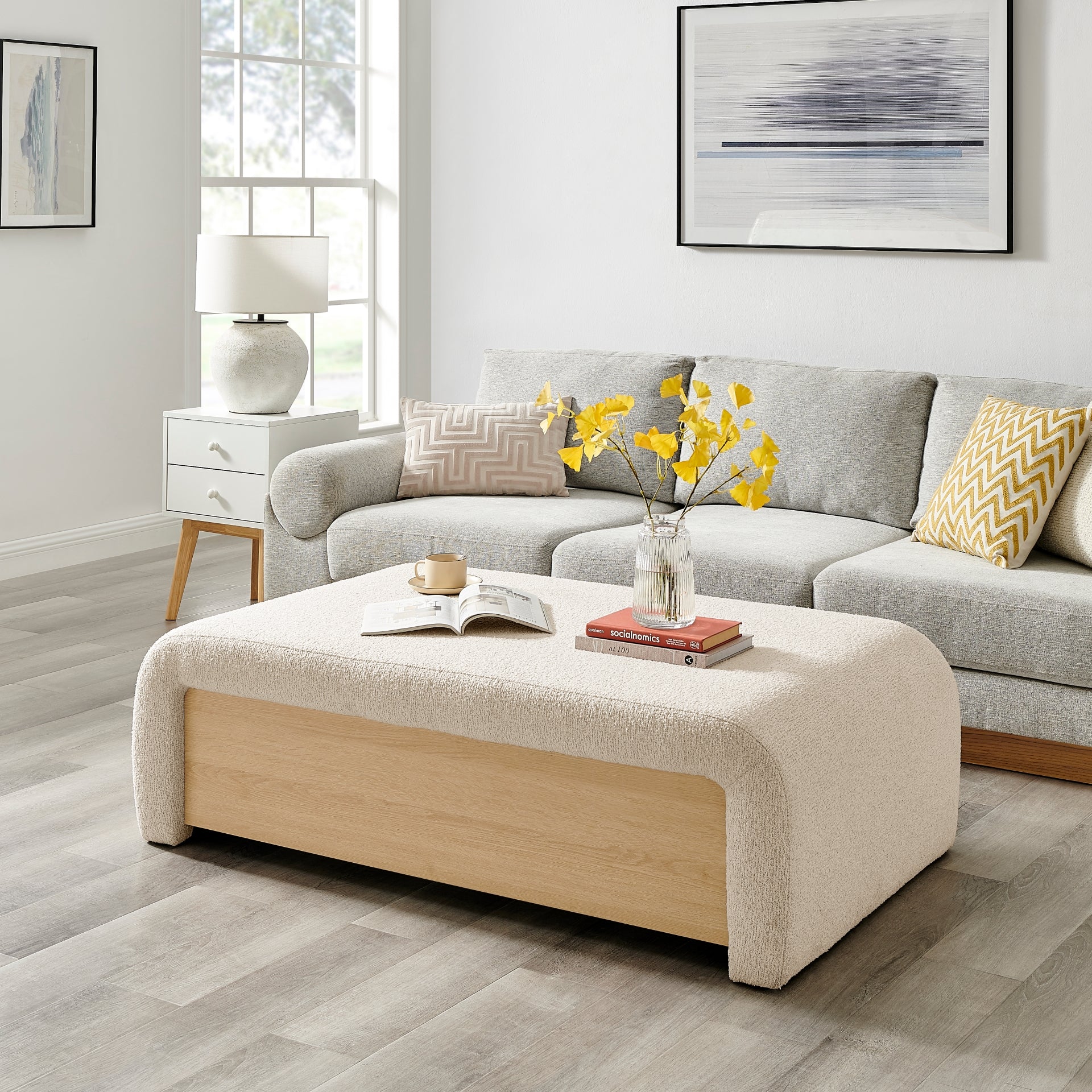 Tammy Fabric Storage Coffee Table/Ottoman - What A Room
