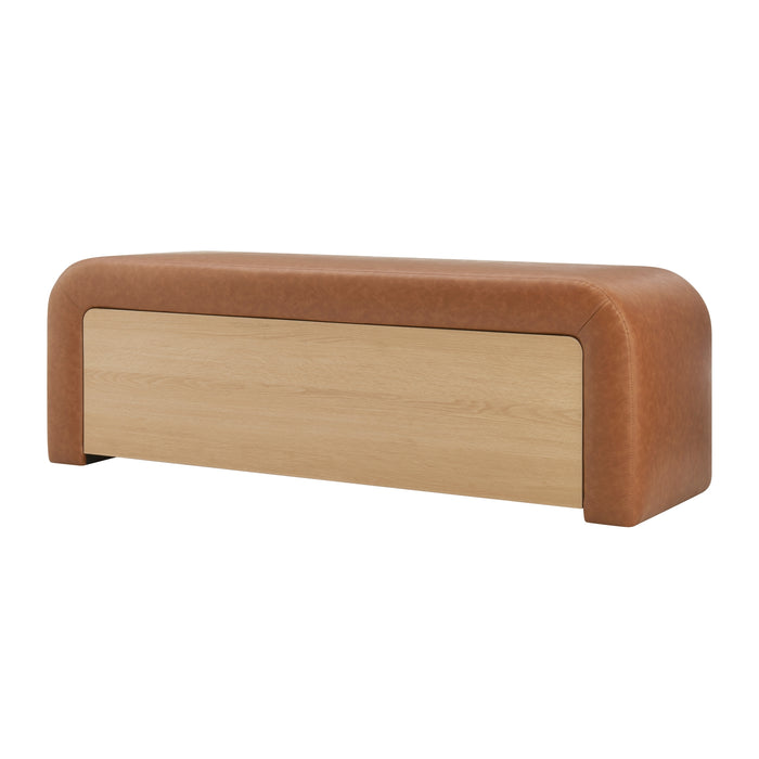 Tammy Faux Leather Storage Bench - What A Room
