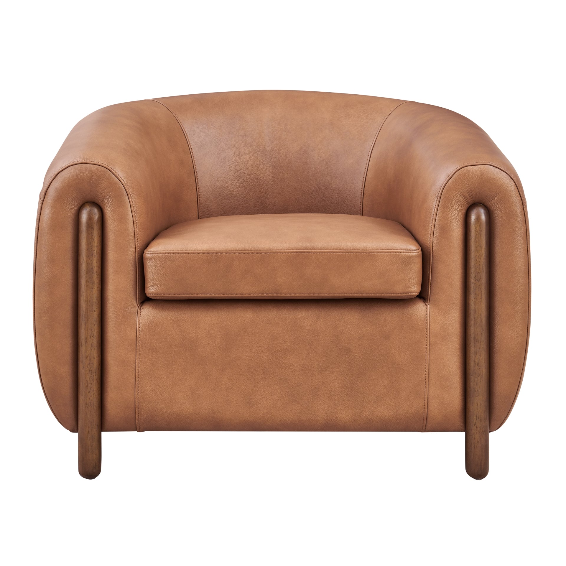Cordelia Top Grain Leather Accent Arm Chair - What A Room