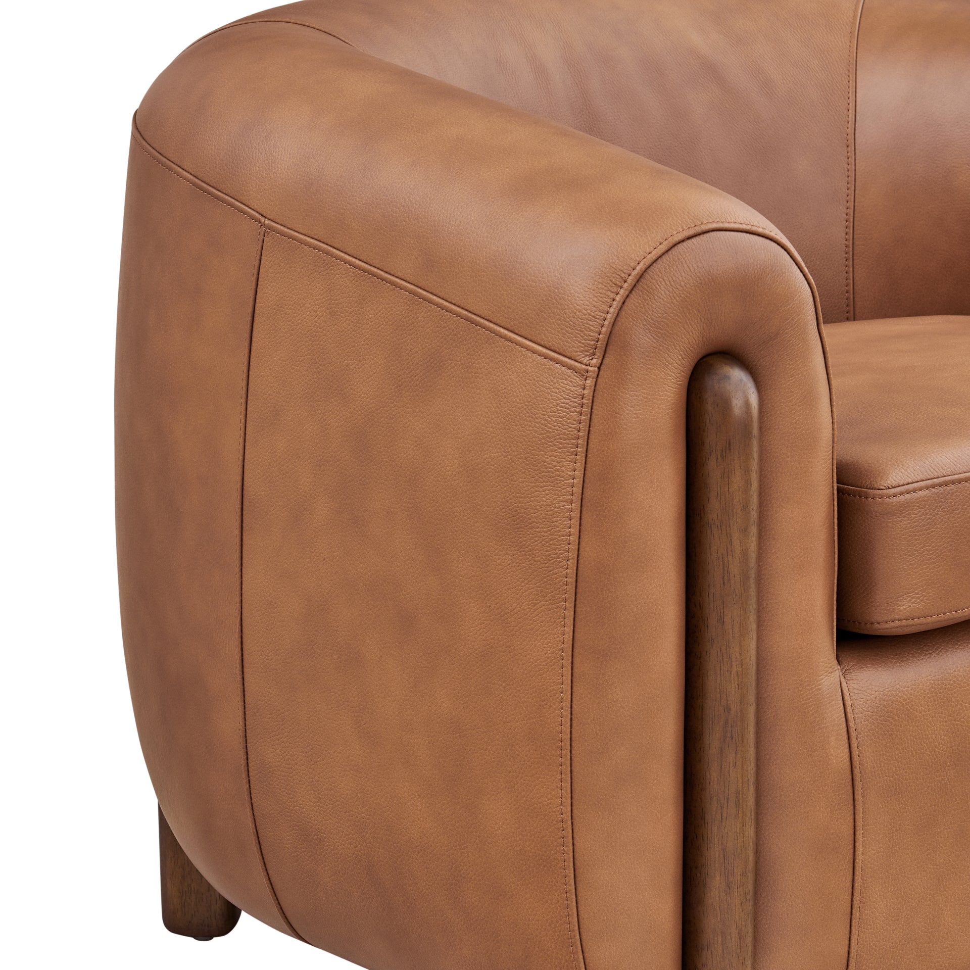 Cordelia Top Grain Leather Accent Arm Chair - What A Room
