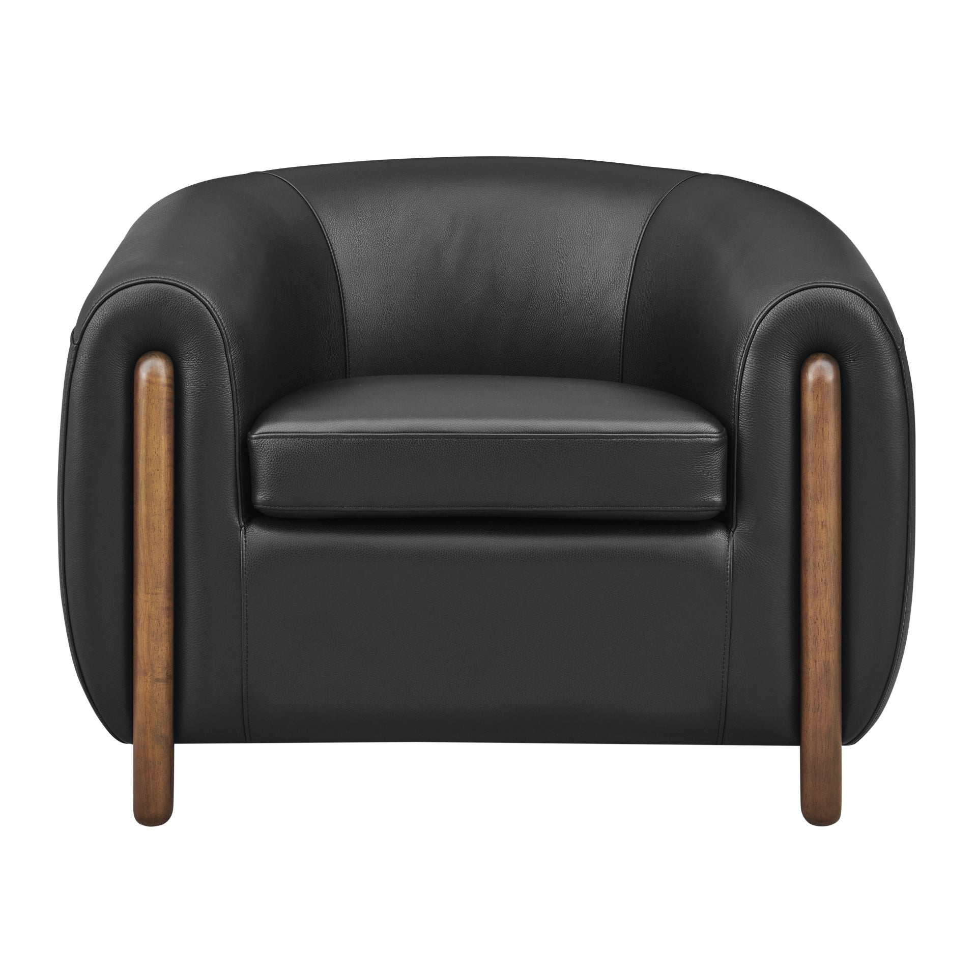 Cordelia Top Grain Leather Accent Arm Chair - What A Room