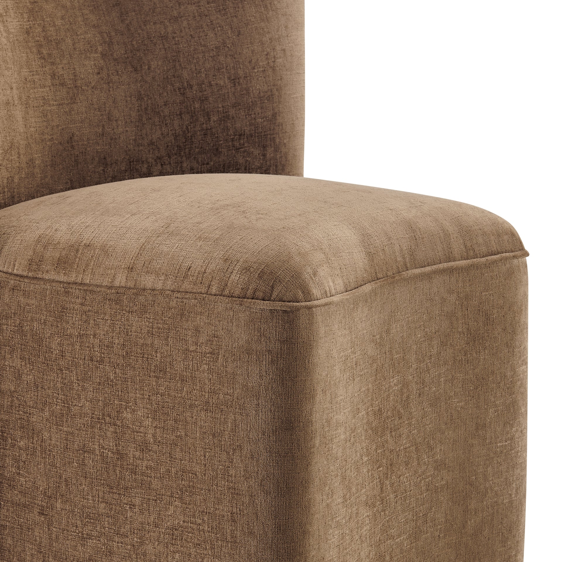 Morraine Chenille Dining Side Chair w/ Casters - What A Room